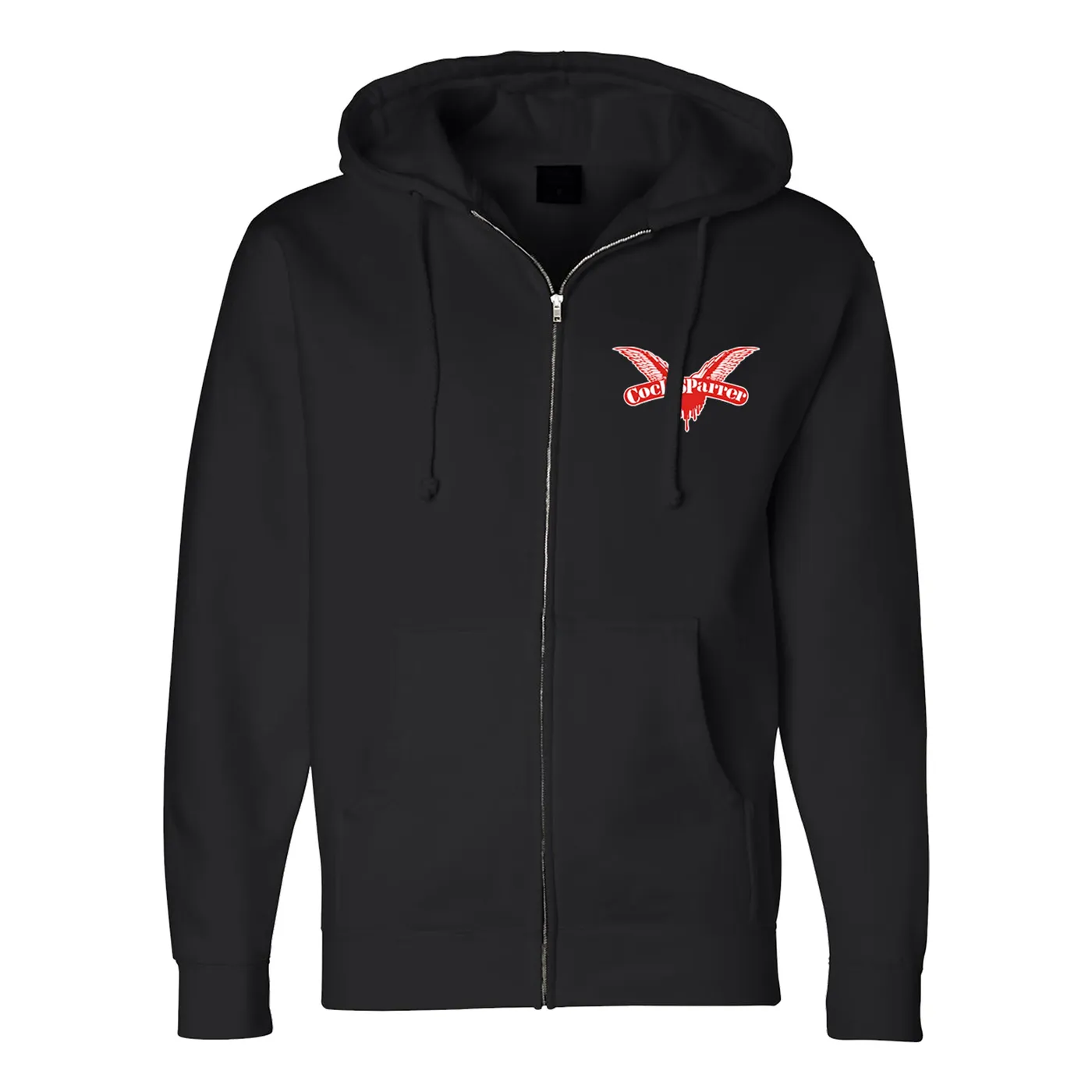 Cock Sparrer- Wings - Red on Black - Zip-Up Hoodie