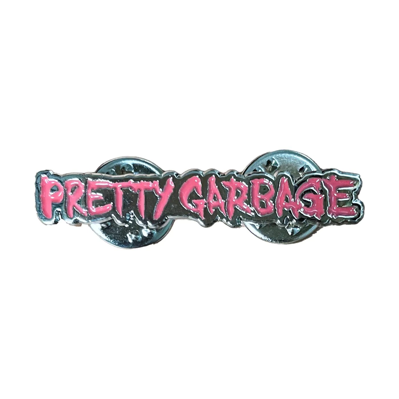Come Closer - Pretty Garbage - Red on Silver - 1.5” Enamel Pin
