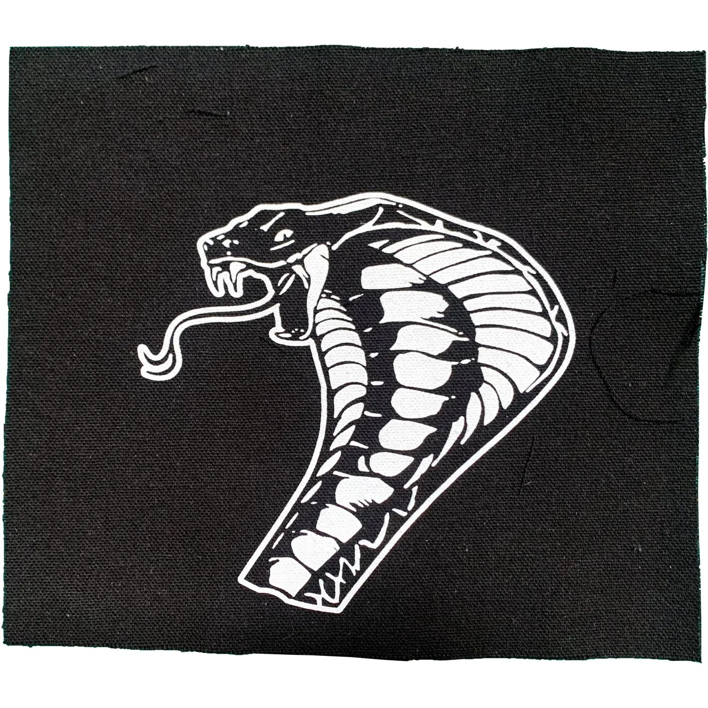 Plizzken - Snake Head - Black - Patch - Cloth - Screenprinted - 6" x 6"