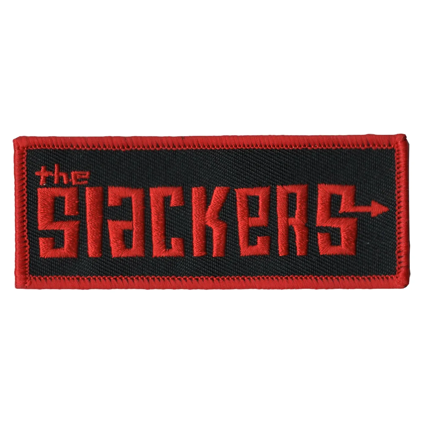 The Slackers - Text Logo - Red on Black - Patch - Embroidered - 4" x 1.5"