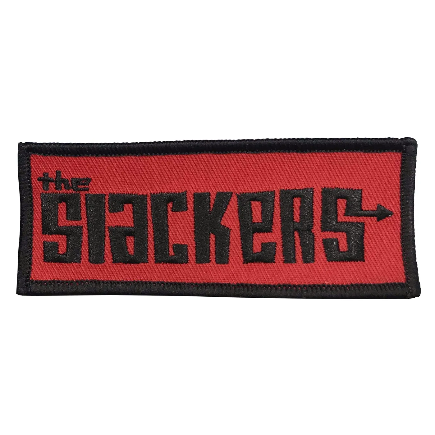 The Slackers - Text Logo - Black on Red - Patch - Embroidered - 4" x 1.5"