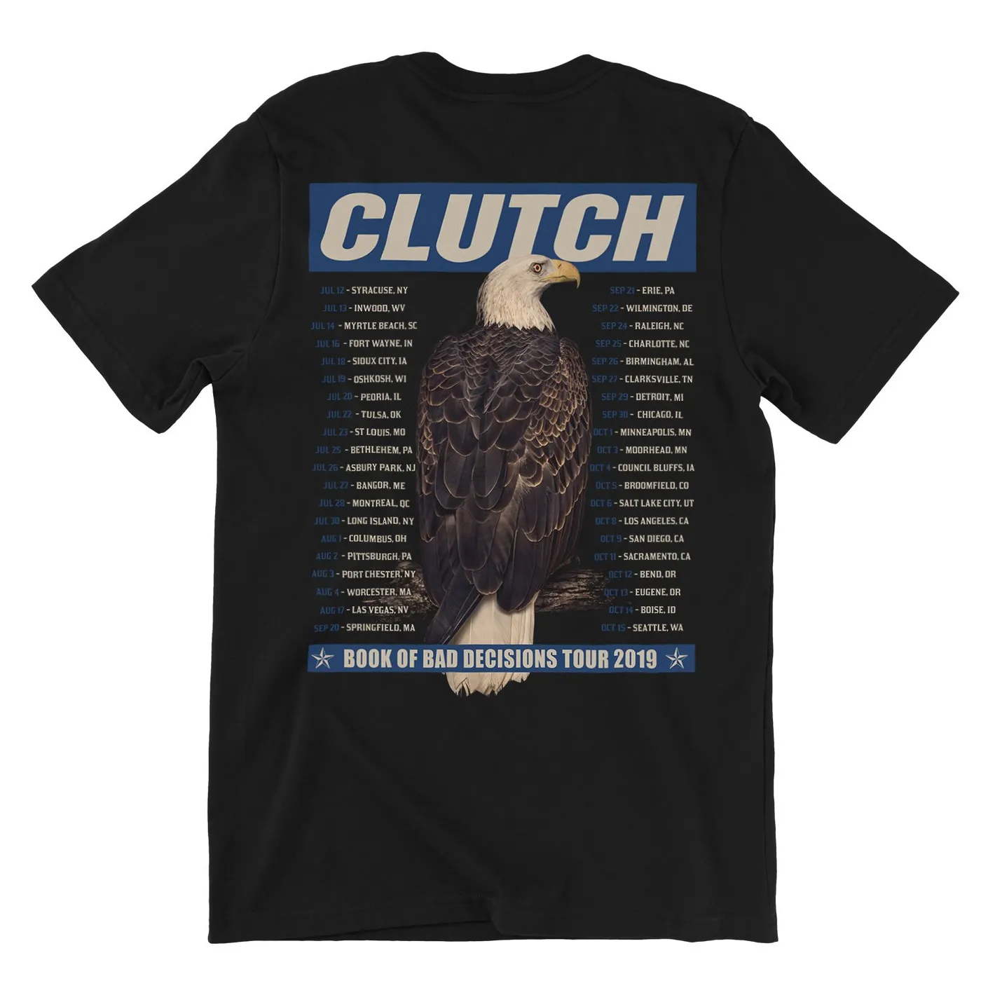 Clutch "Book Of Bad Decisions Tour 2019 (Summer)" T-Shirt
