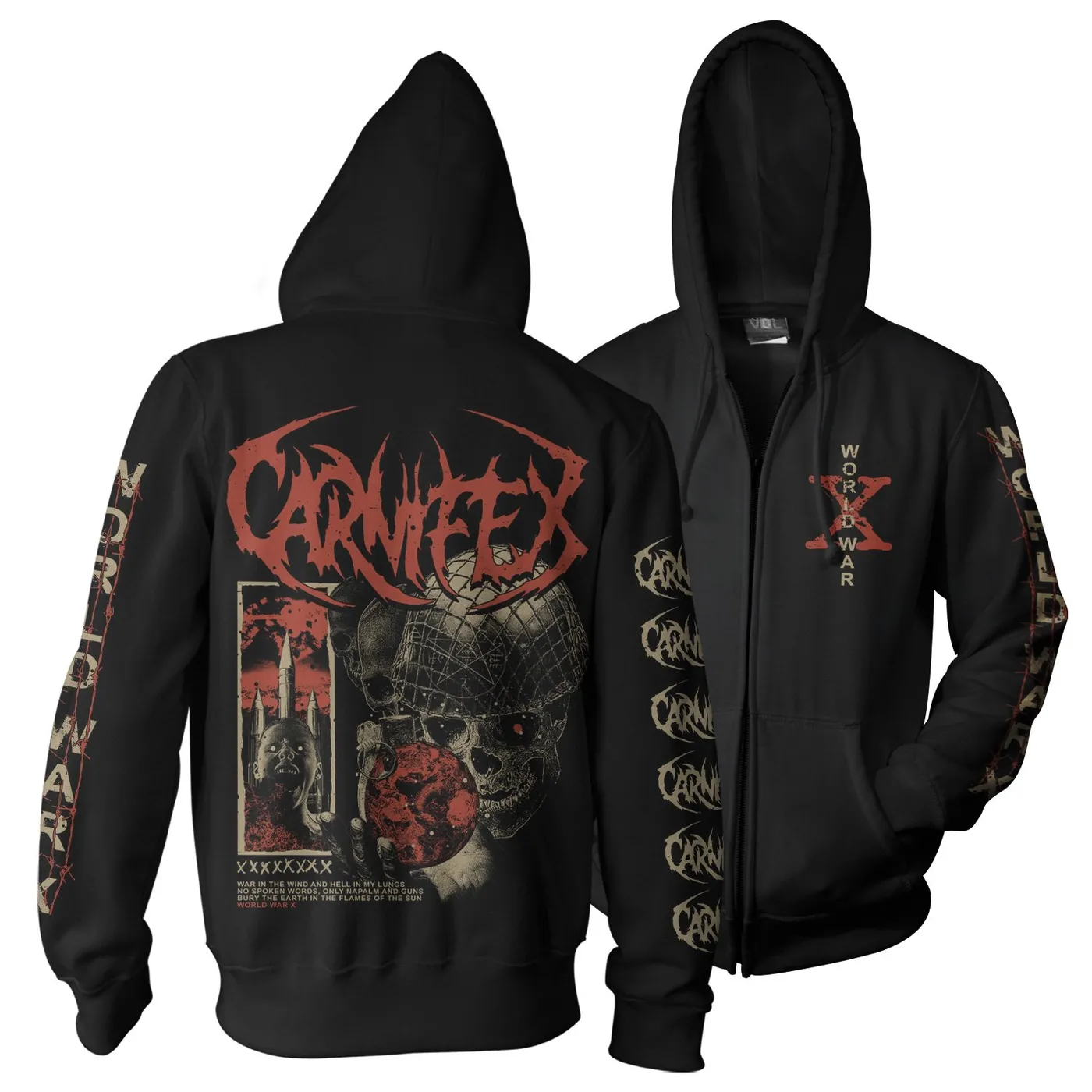 Carnifex "Flames of the Sun" Zip Hoodie