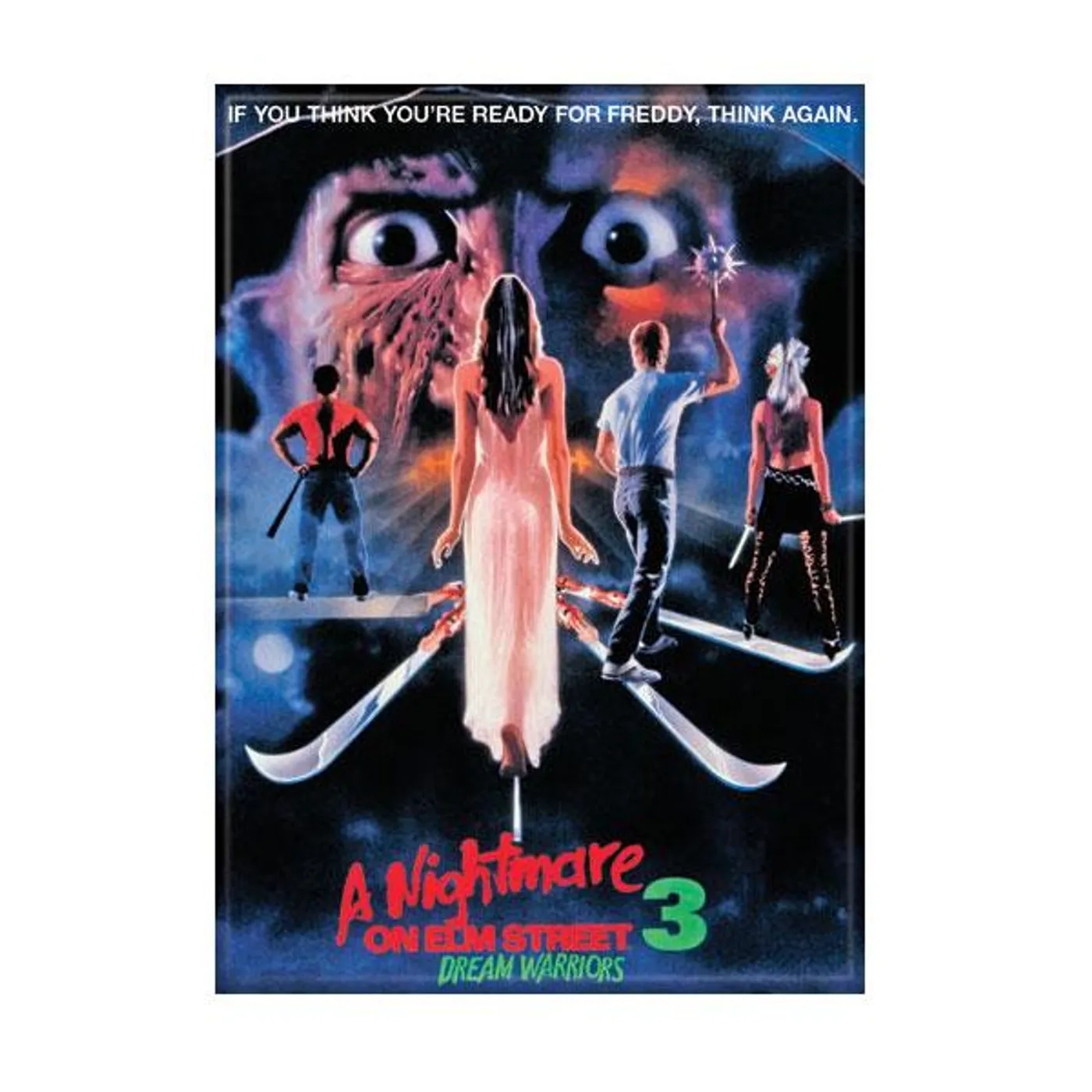 A Nightmare On Elm Street (1984) "Part Three: Dream Warriors Poster" Magnet