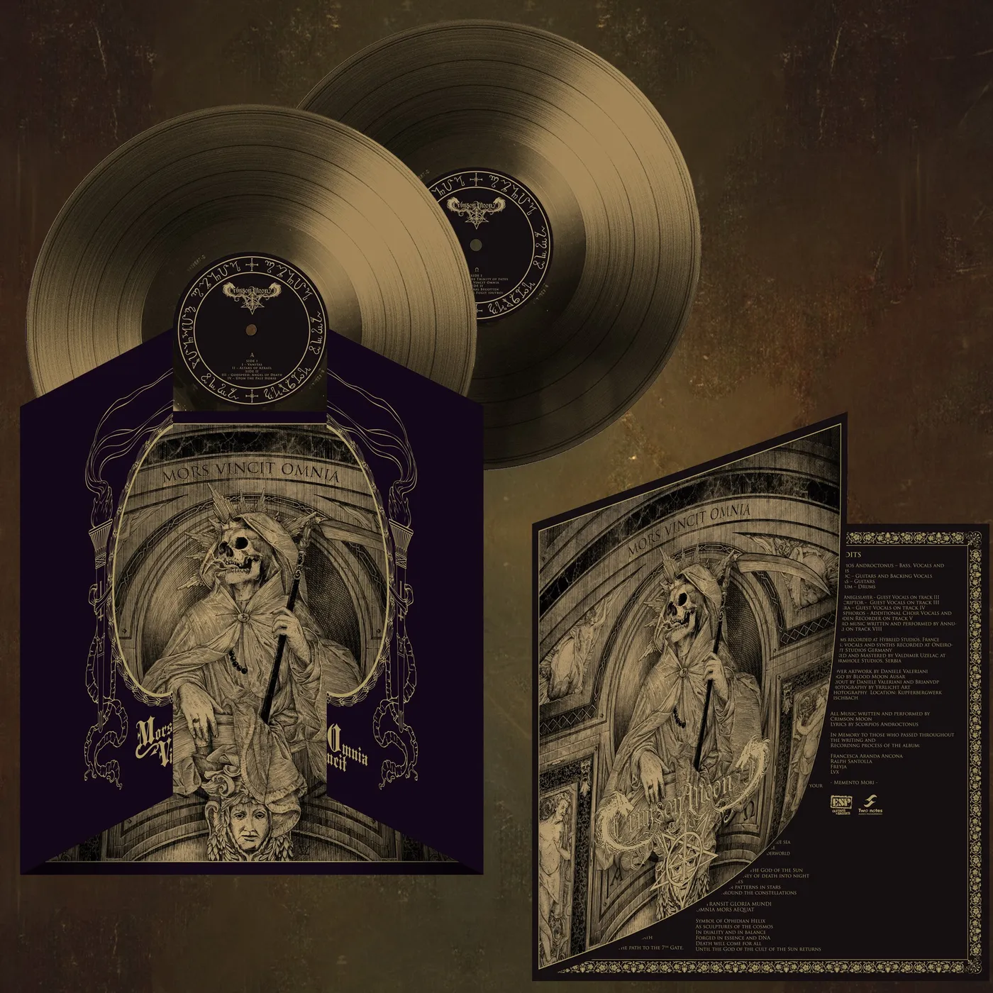Crimson Moon "Mors Vincit Omnia (gold vinyl)" Limited Edition 2x12"