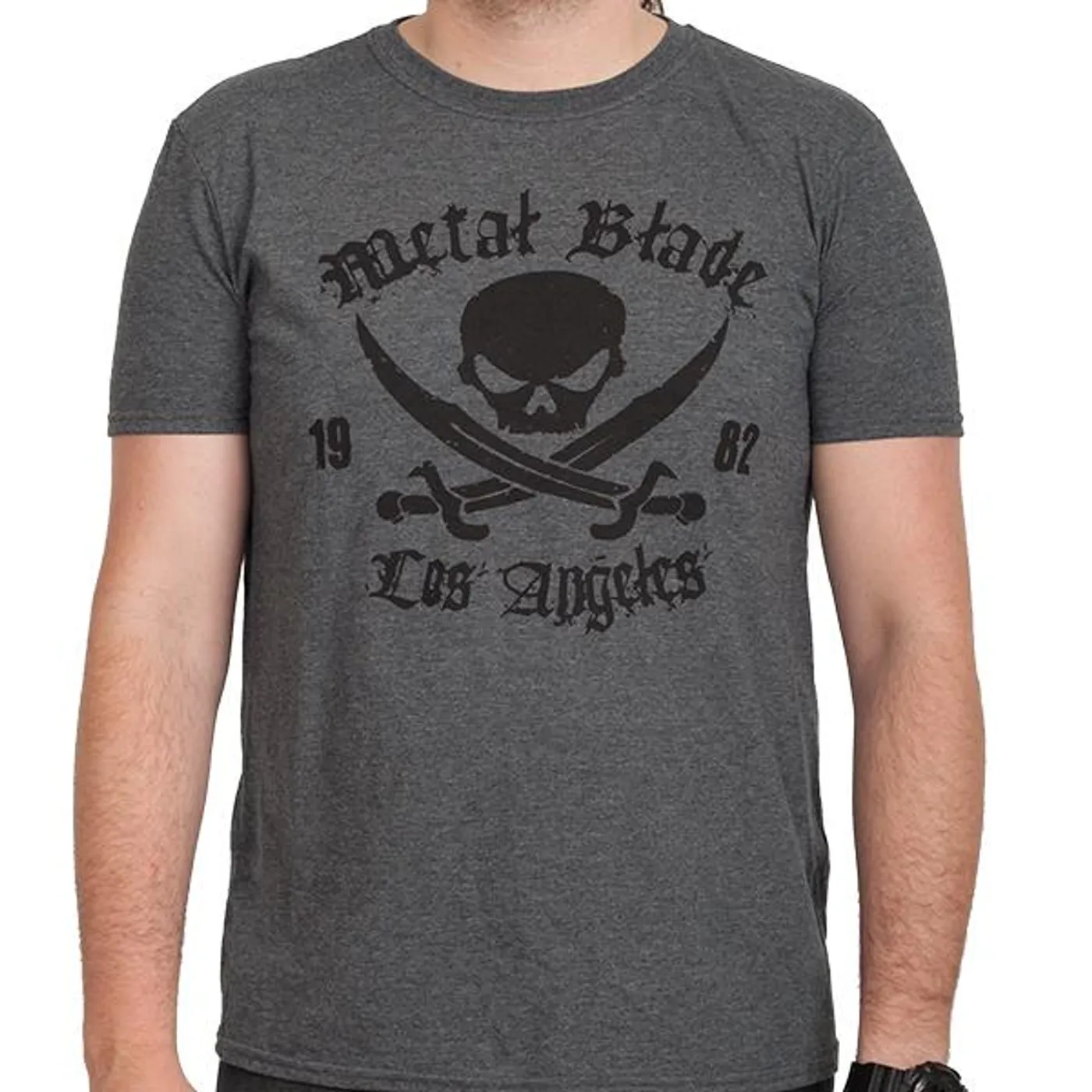 Metal Blade Records "Pirate Logo Black On Dark Heather" T-Shirt