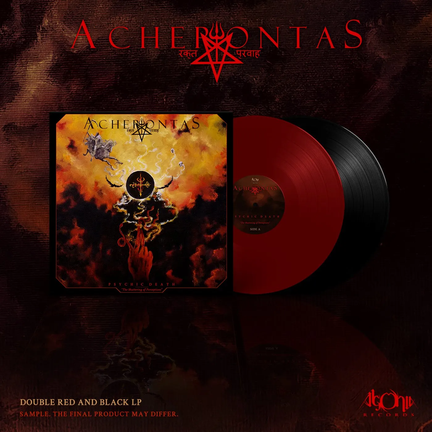 Acherontas "Psychicdeath - The Shattering of Perceptions Double Red/Black Vinyl" Limited Edition 2x12"