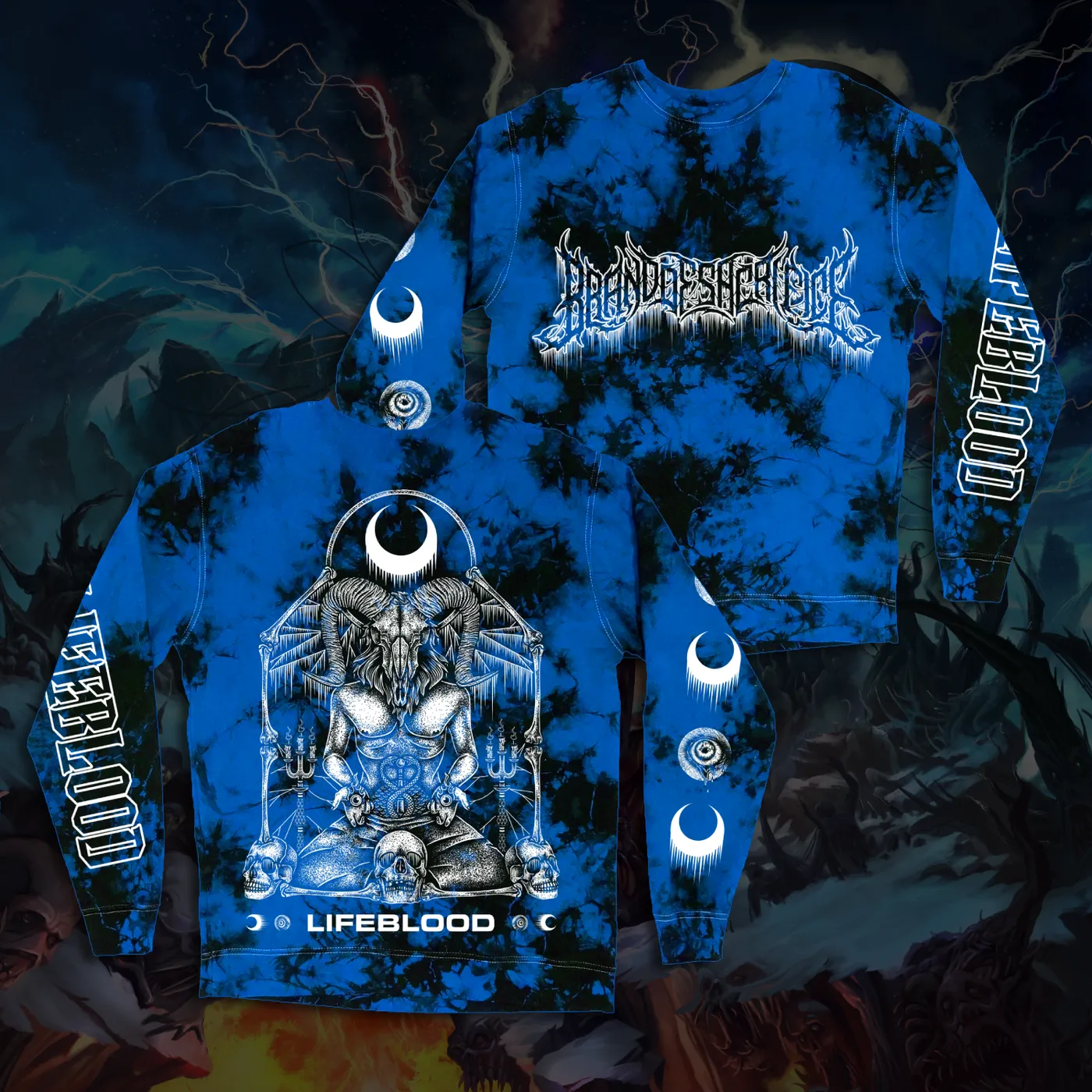 Brand of Sacrifice "Lifeblood Blue Crystal Dye" Longsleeve