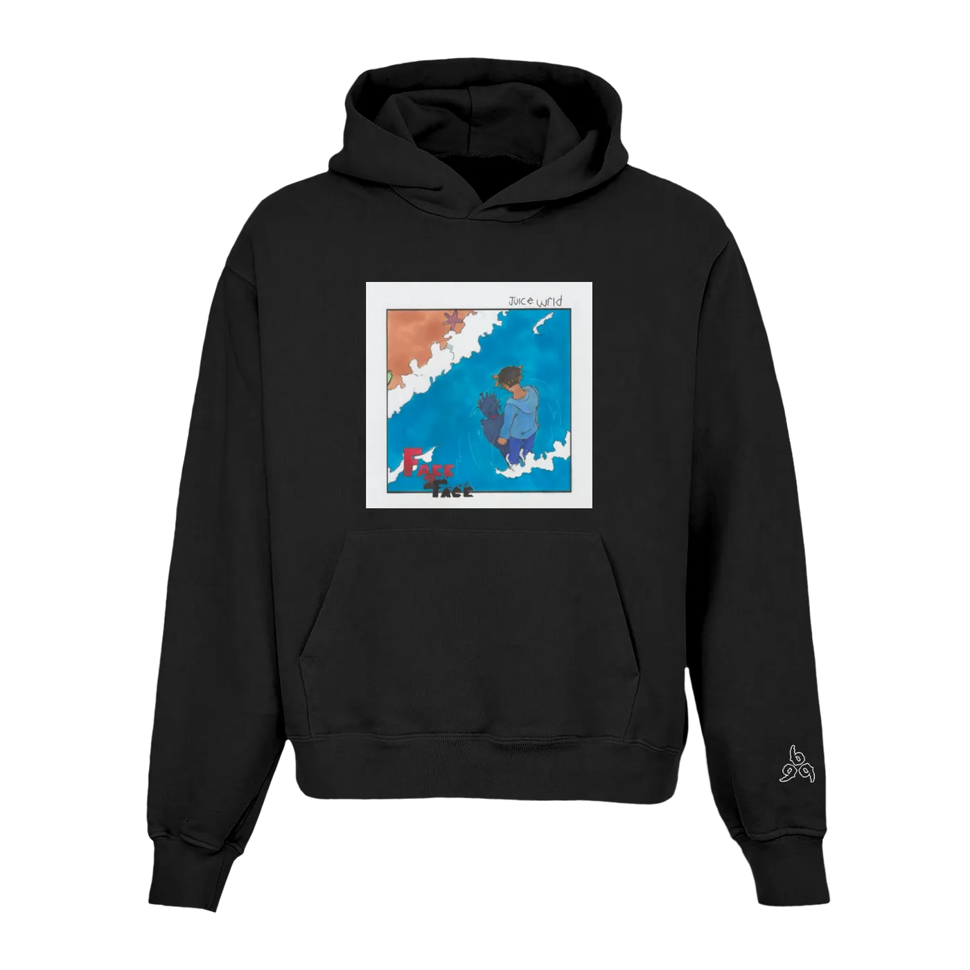 Juice WRLD FACE 2 FACE BLACK HOODIE