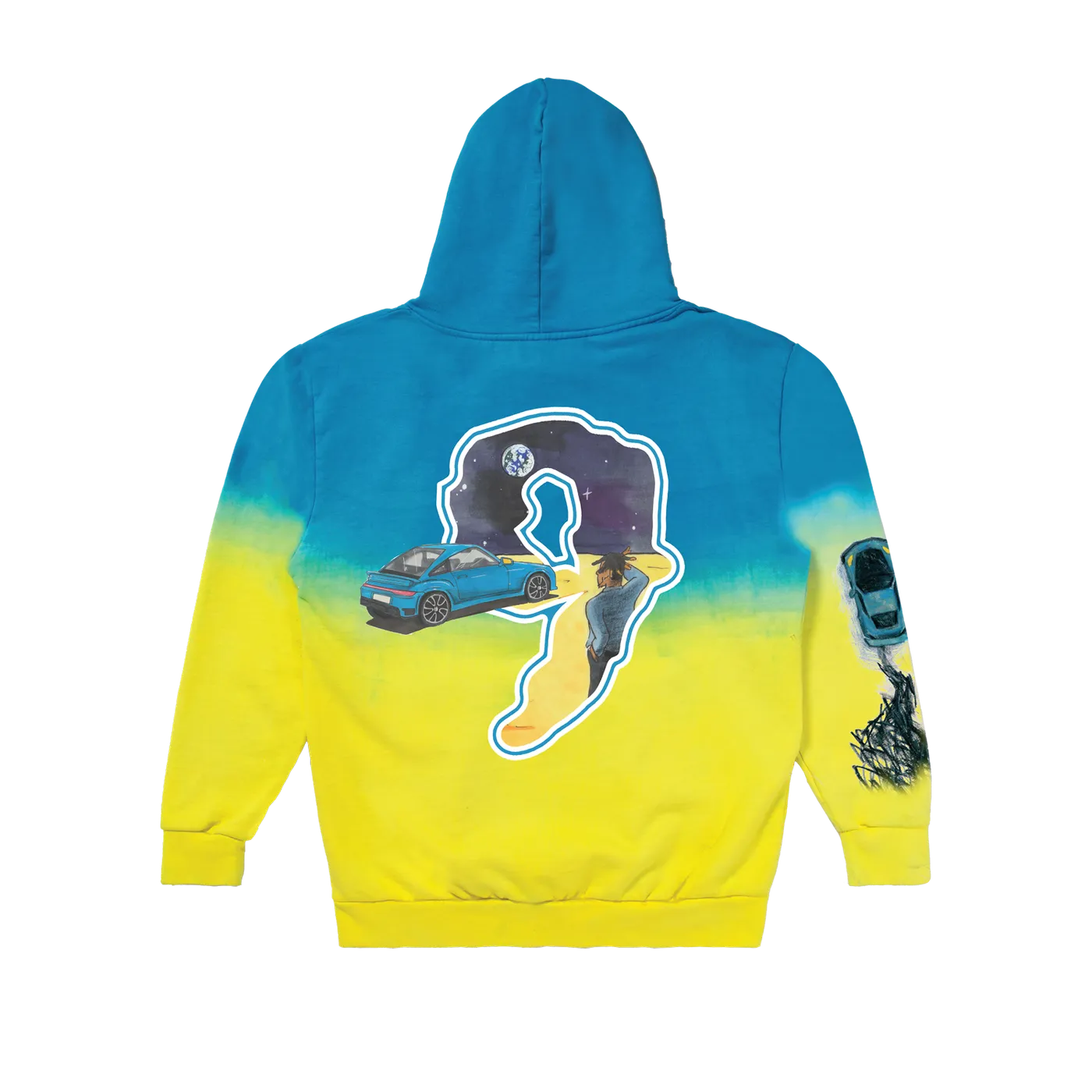 Juice WRLD REAR VIEW MIRROR OMBRE DYED HOODIE