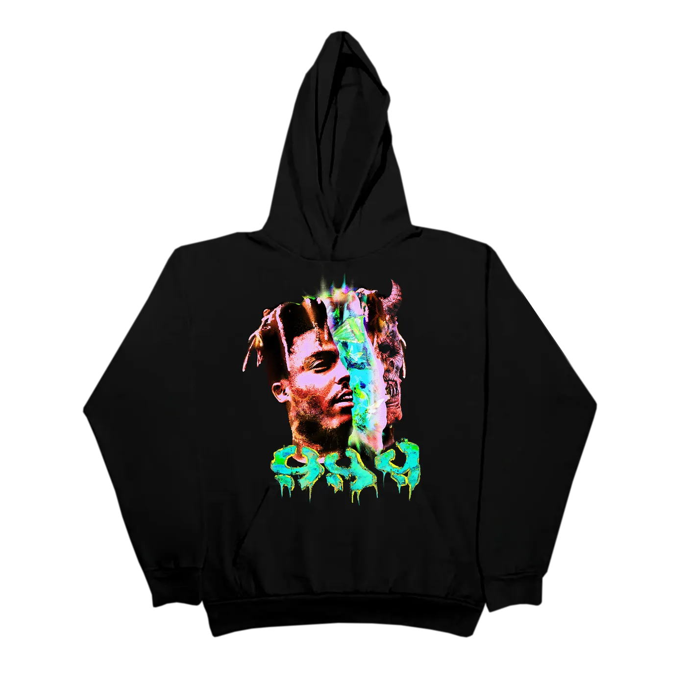 Juice WRLD Fighting Demons VLONE 999 Hoodie Black