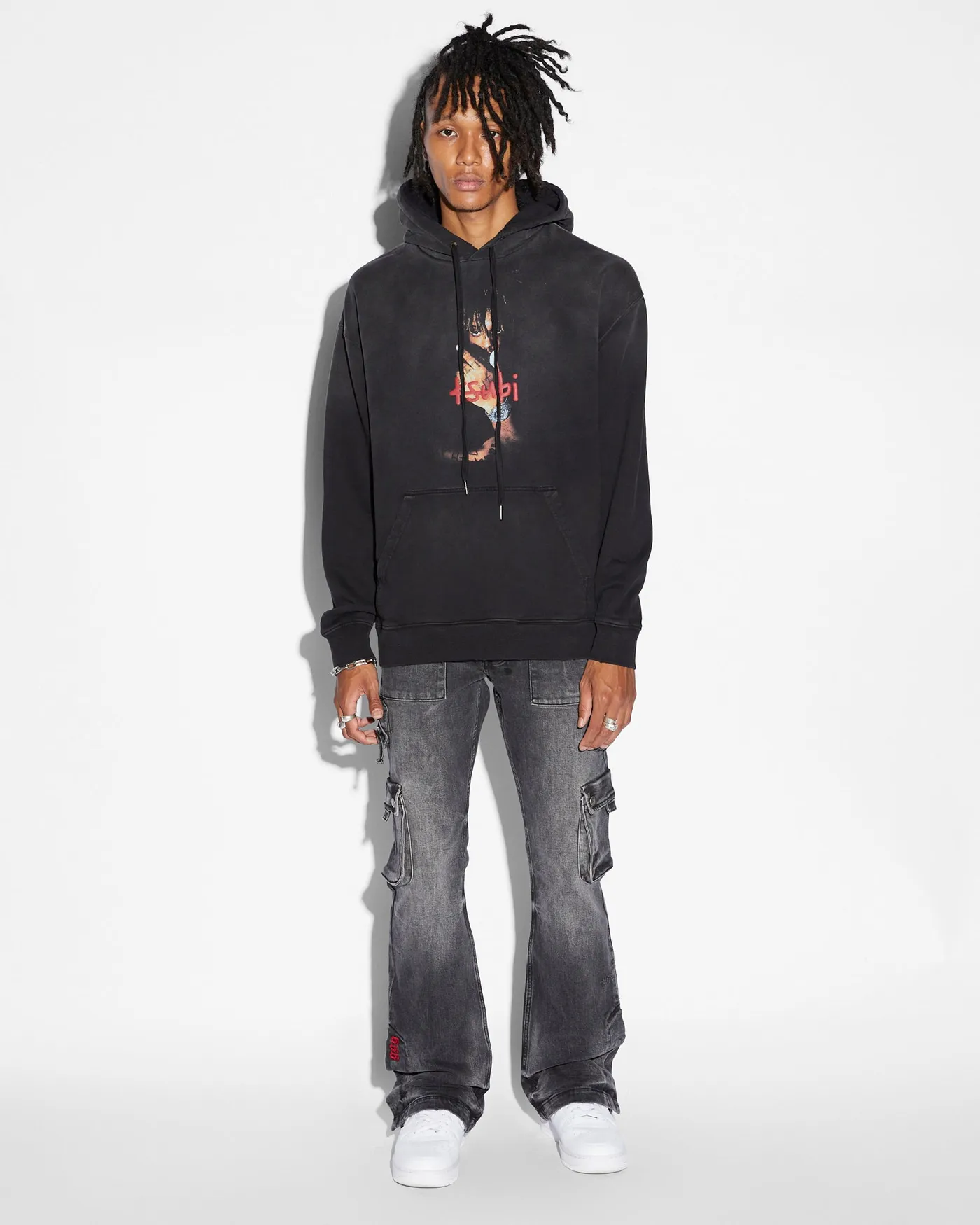 999 JUICE WRLD BIGGIE HOODIE JET BLK FADE