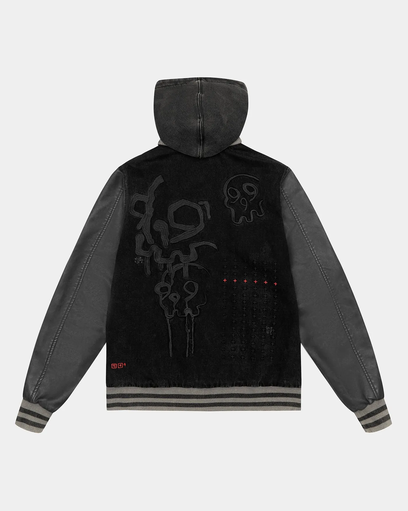 Juice WRLD 999 KOLLEGE JACKET - FADED BLACK