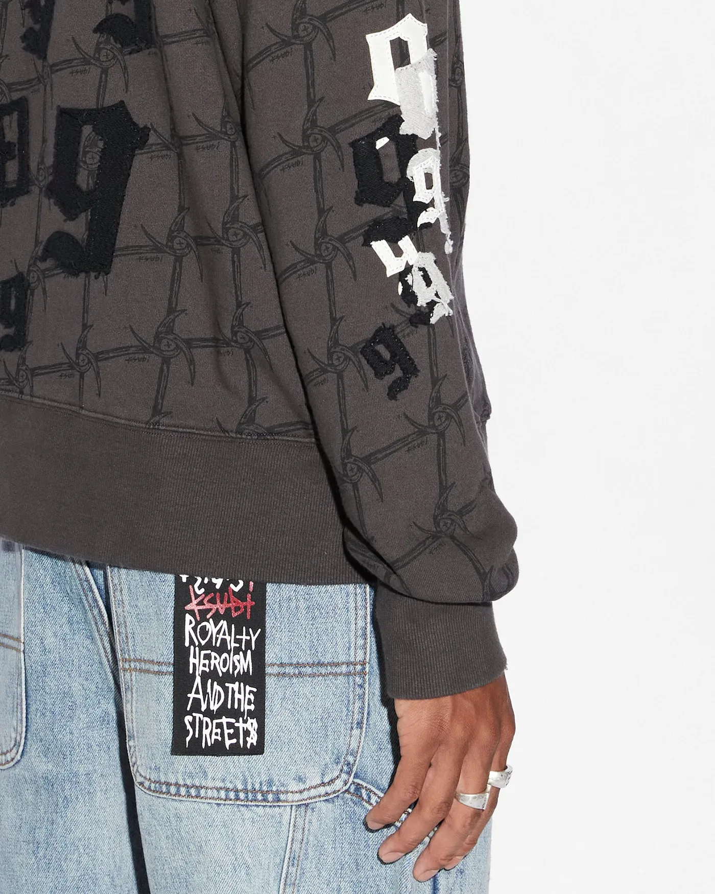 kaaaa999‼️ KSUBI 999 ZIP THRU KASH HOODIE FADED BLACK | shoparchive.us