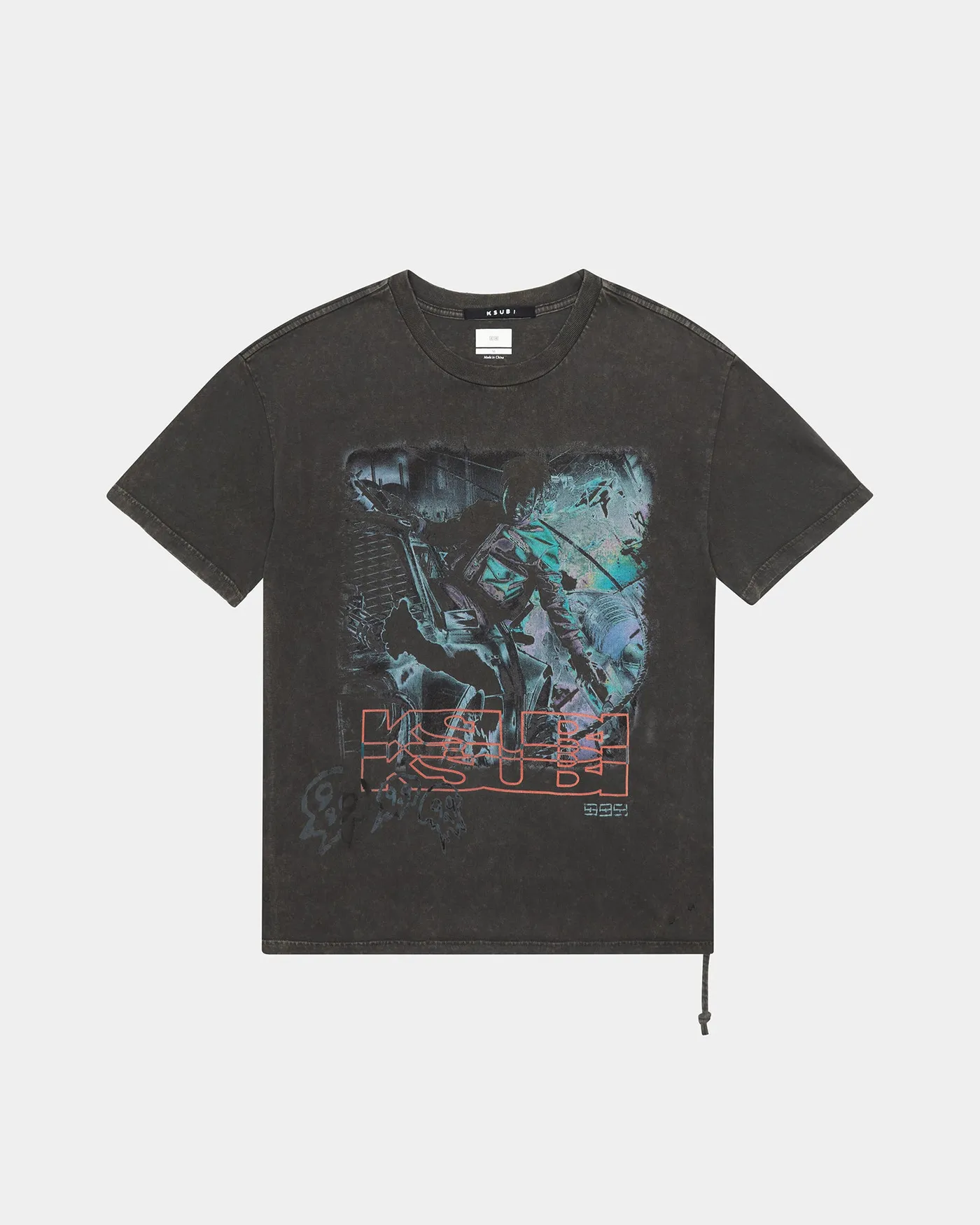 Juice WRLD SUPER JUICE BIGGIE SS TEE - SUN FADED BLK
