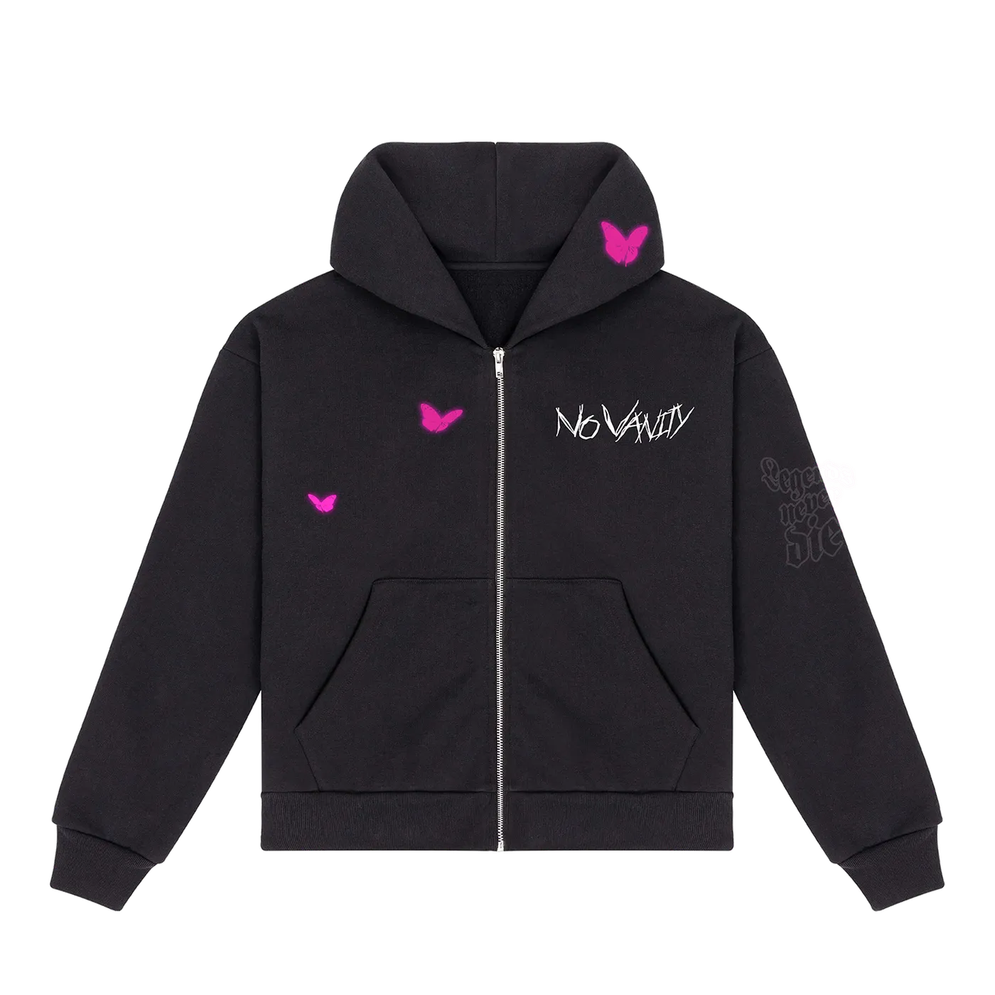Juice WRLD NO VANITY ZIP HOODIE - BLACK