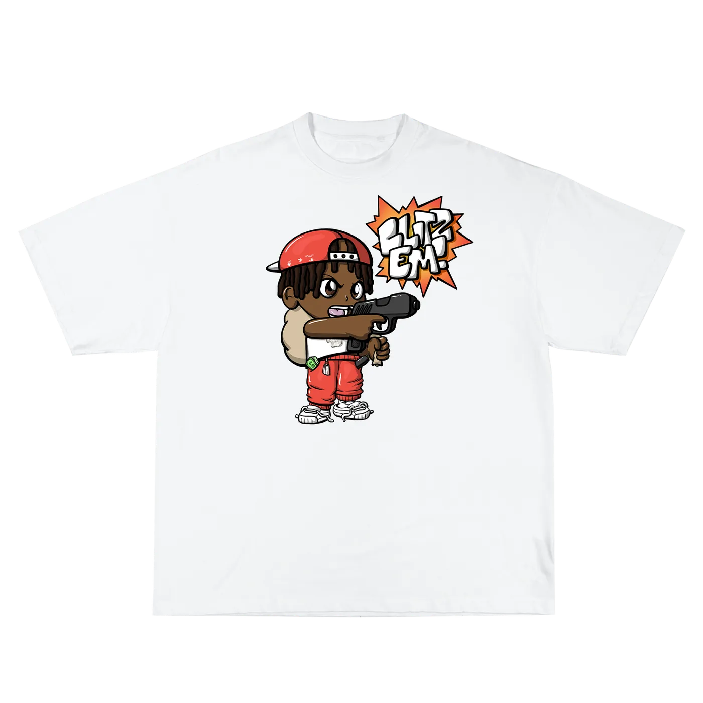 Lil Tjay Blitz Em Tee White