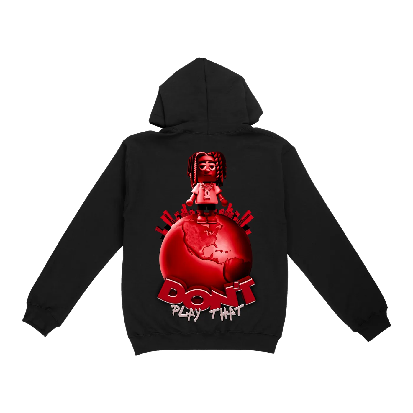 King Von Top of The World Hoodie Black