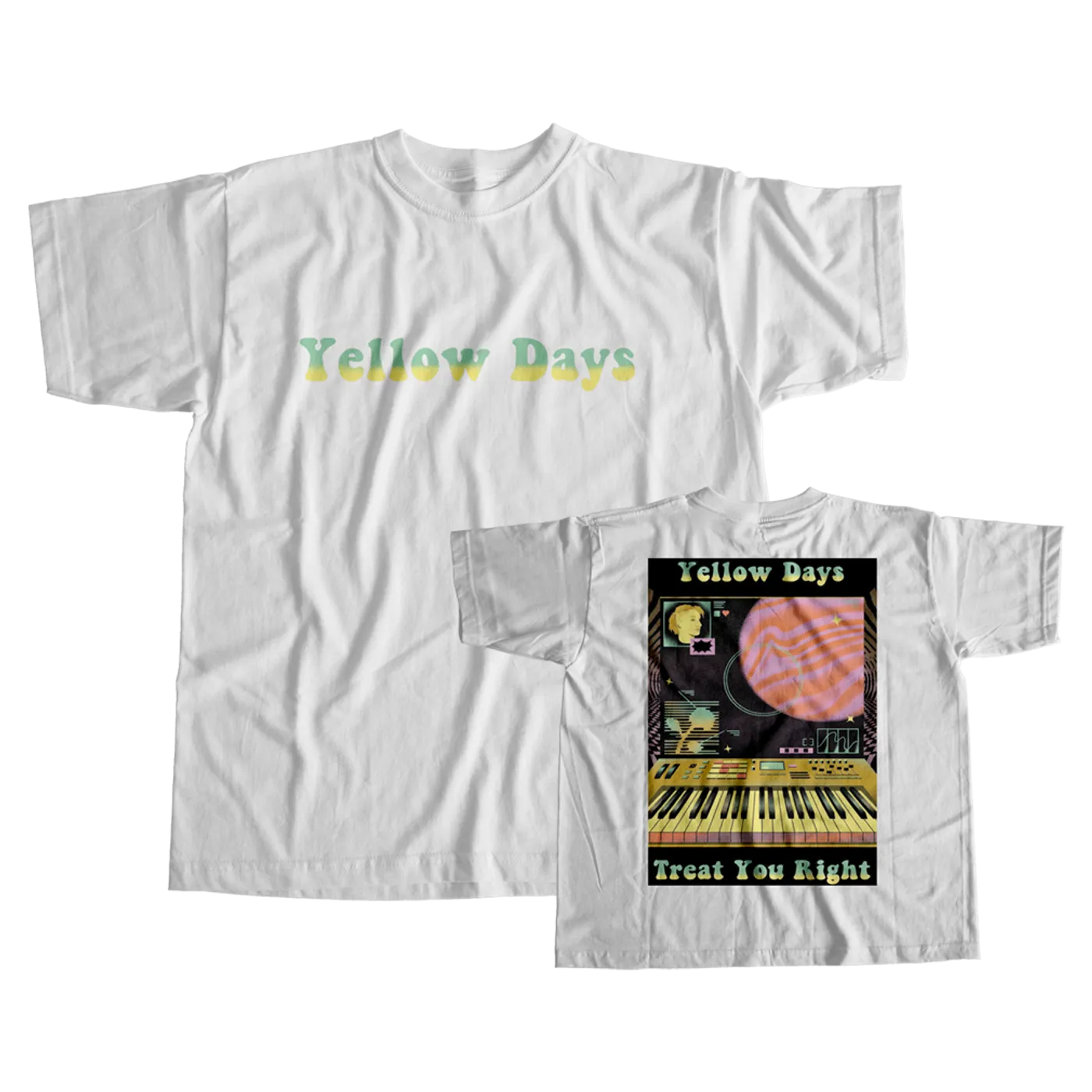 Yellow Days Treat You Right Tee w/ Liam Hopkins (White)