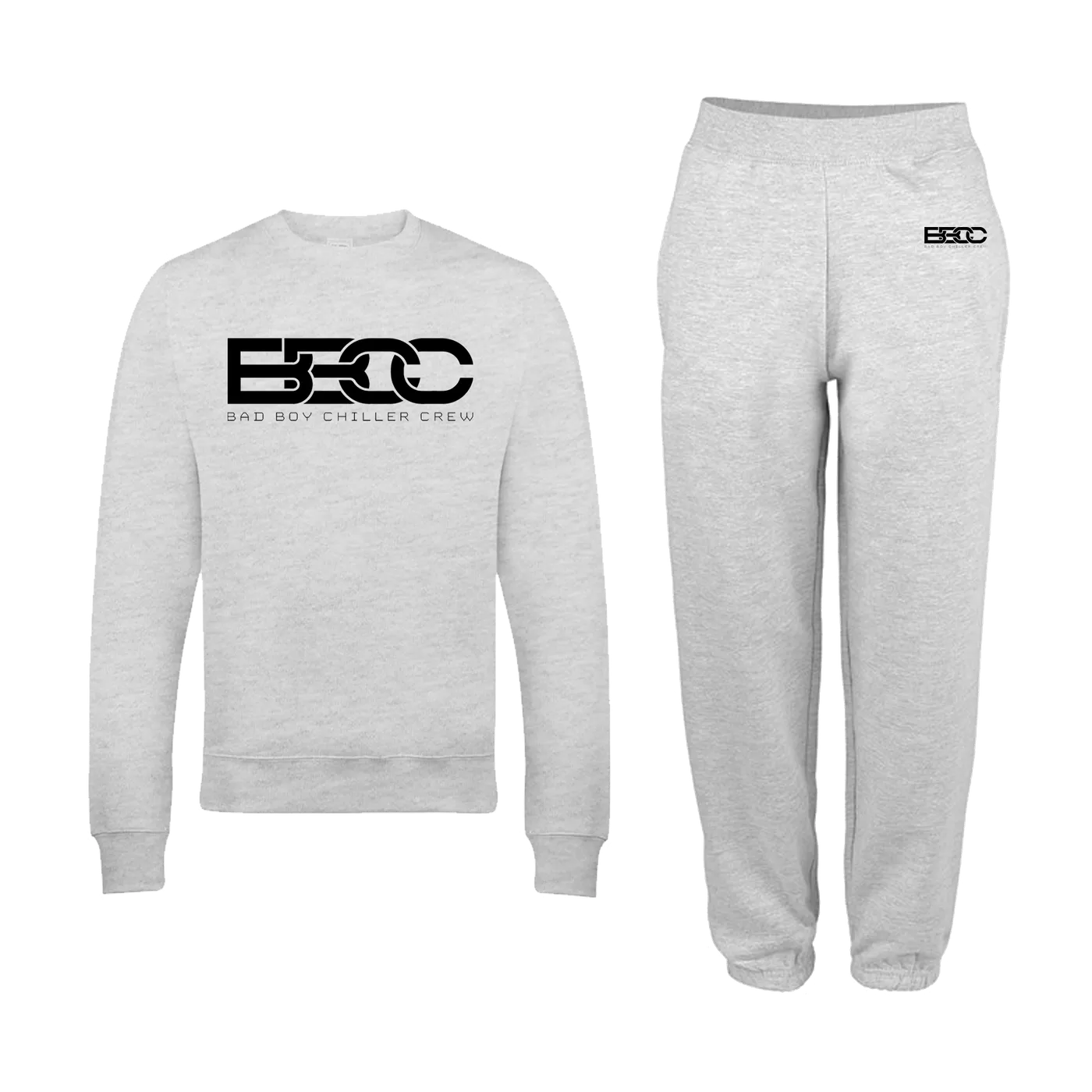 Bad Boy Chiller Crew BBCC Grey Logo Tracksuits