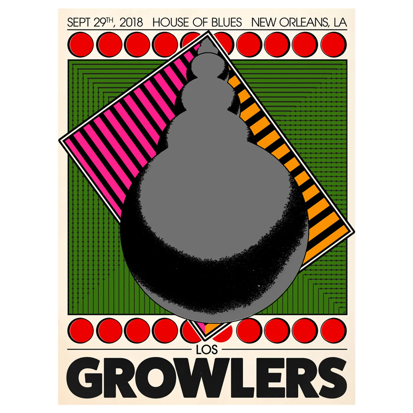 The Growlers New Orleans Show Poster Fall 2018