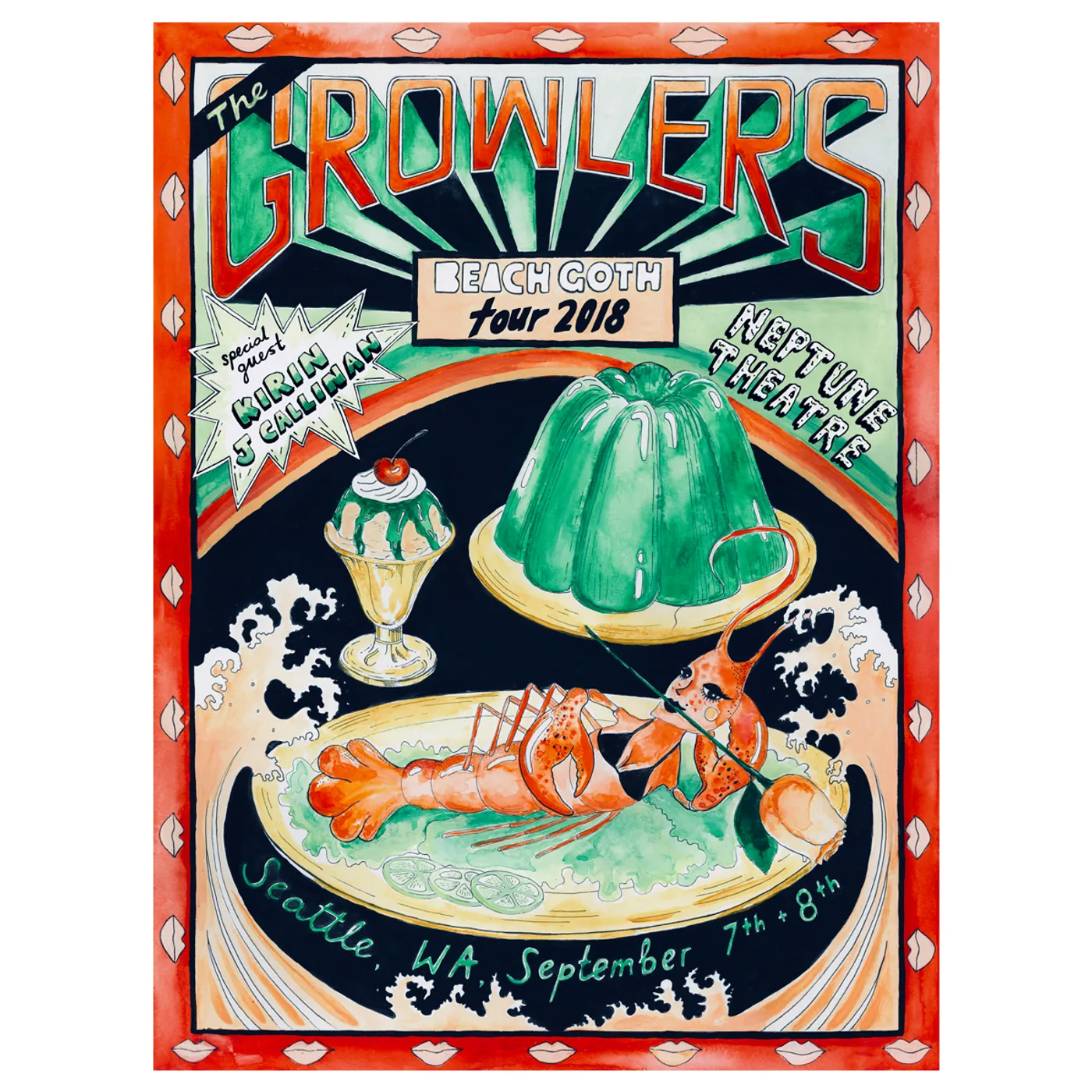 The Growlers Seattle Show Poster Fall 2018