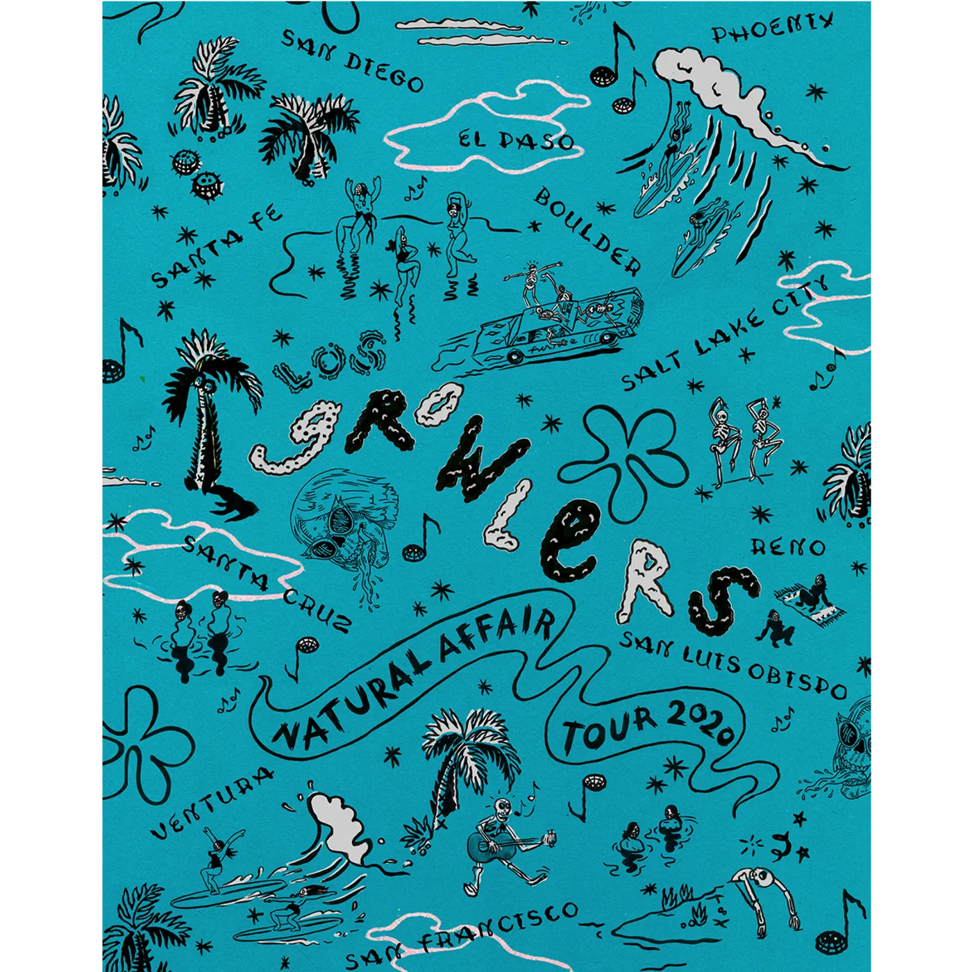 The Growlers Limited Edition Spring Tour 2020 Poster (Blue)