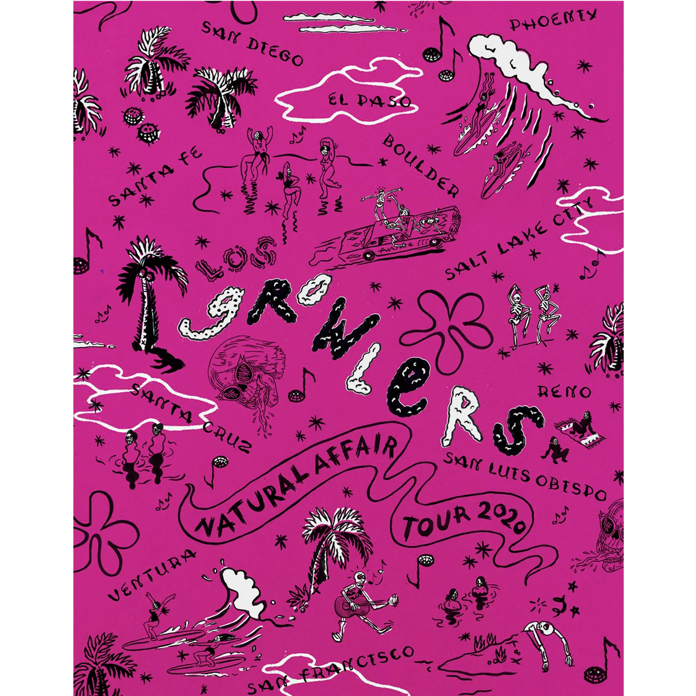 The Growlers Limited Edition Spring Tour 2020 Poster (Pink)