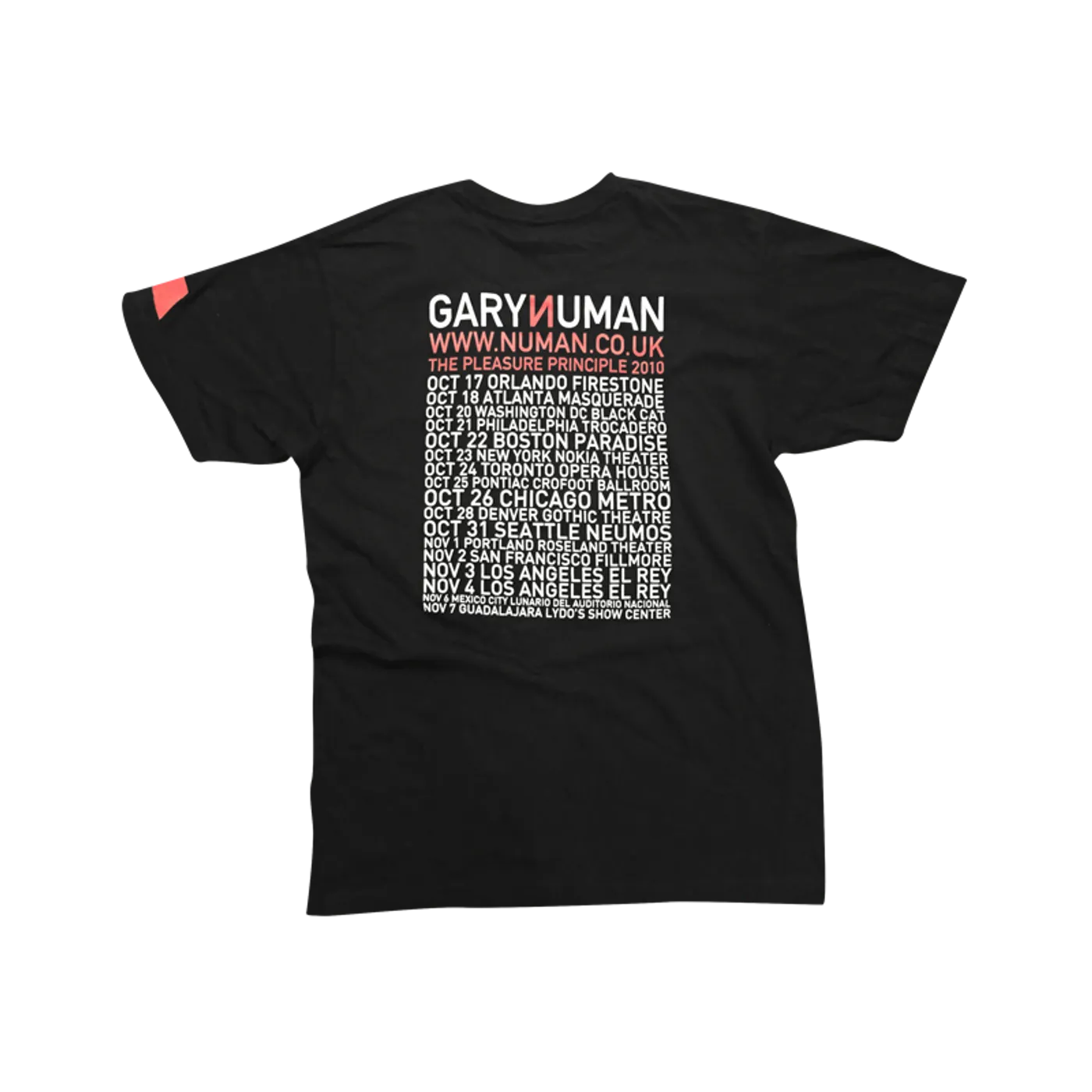 Gary Numan 2010 USA Pleasure Principle Tee