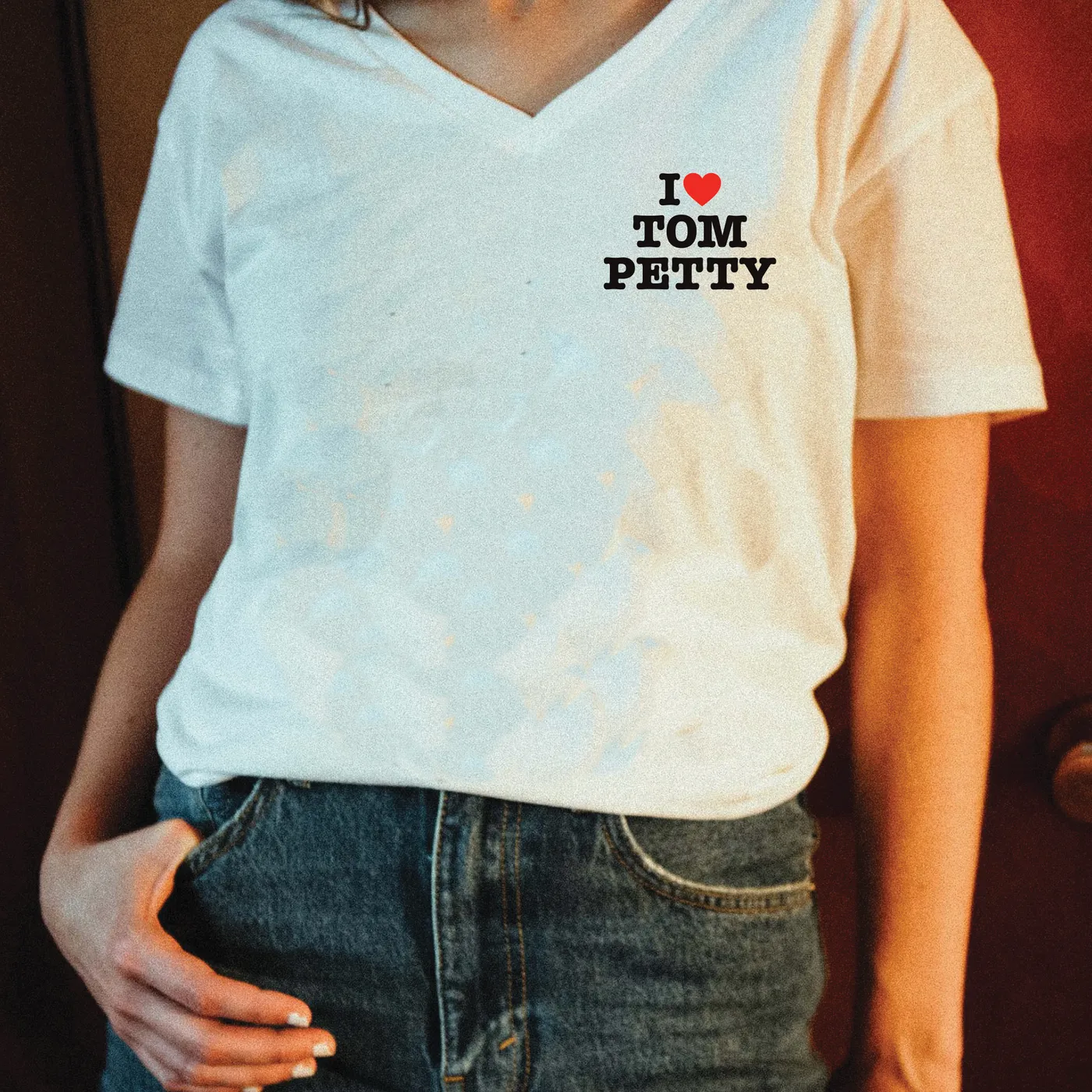 I Love Tom Petty Ladies V-Neck