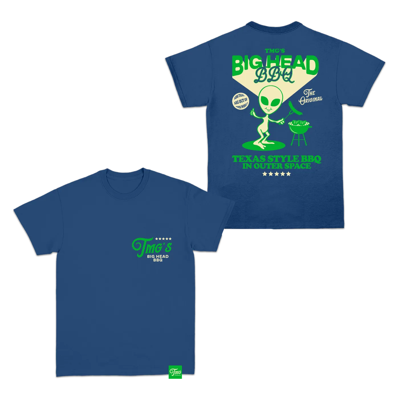 Tiny Meat Gang Big Head BBQ Navy Blue T-Shirt