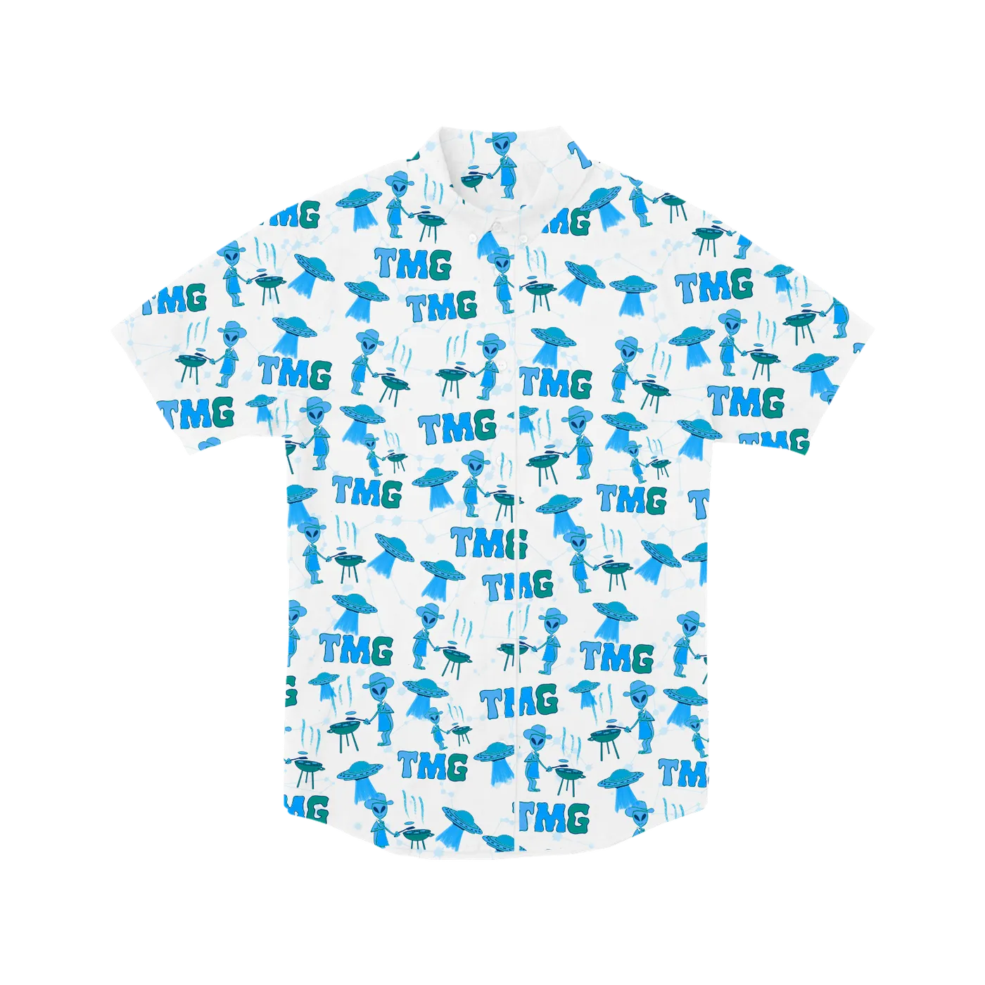 Tiny Meat Gang TMG Hawaiian White Shirt