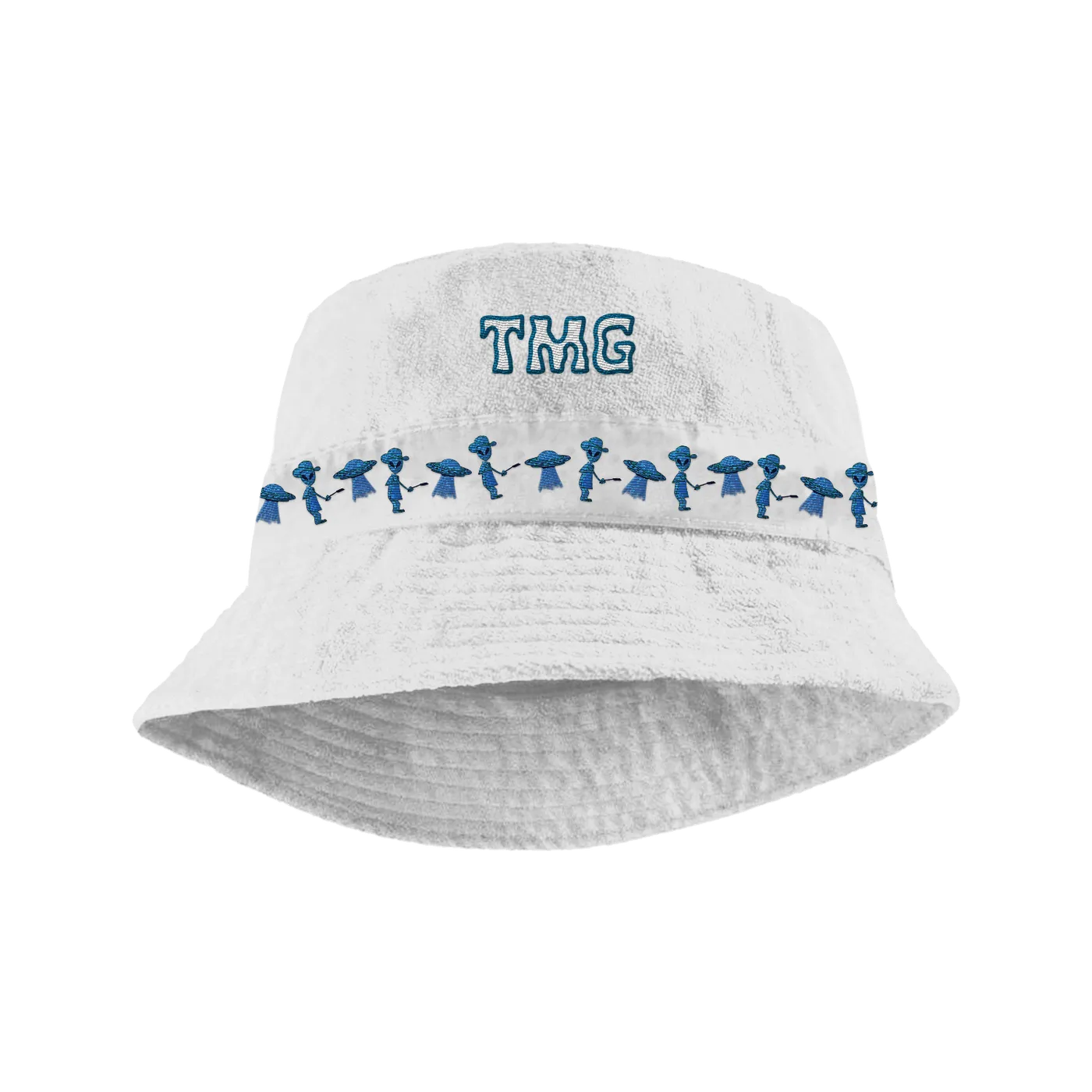 Tiny Meat Gang TMG French Terry White Bucket Hat