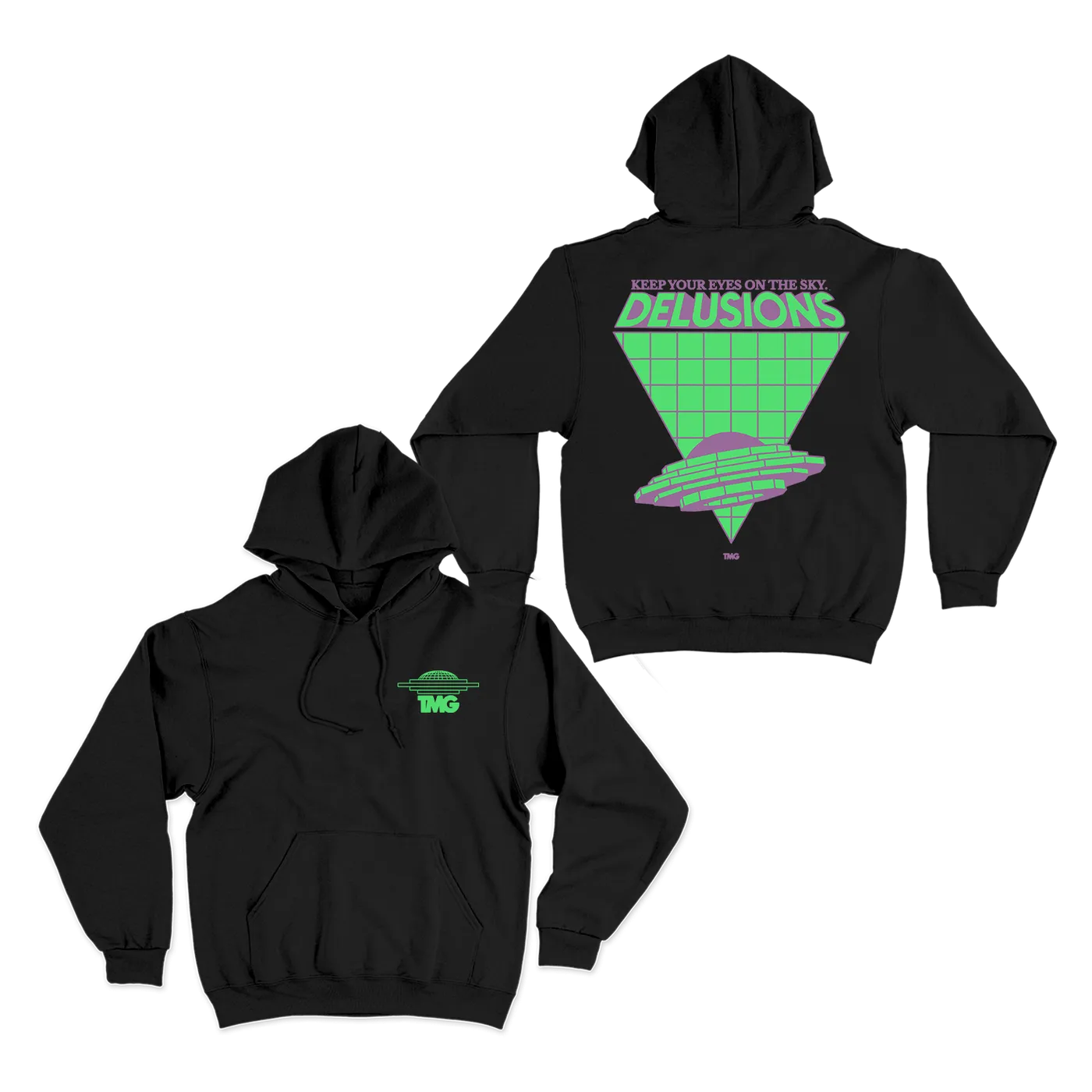 Tiny Meat Gang Delusions Expansion Black Hoodie (Green Print)