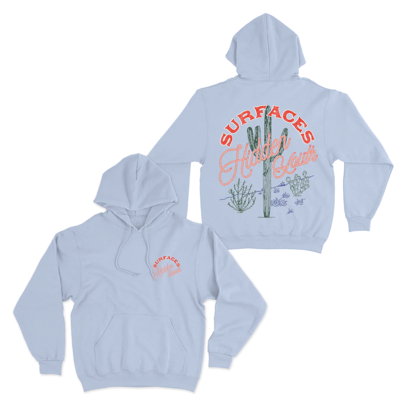 Surfaces Hidden Youth Colony Blue Cactus Hoodie