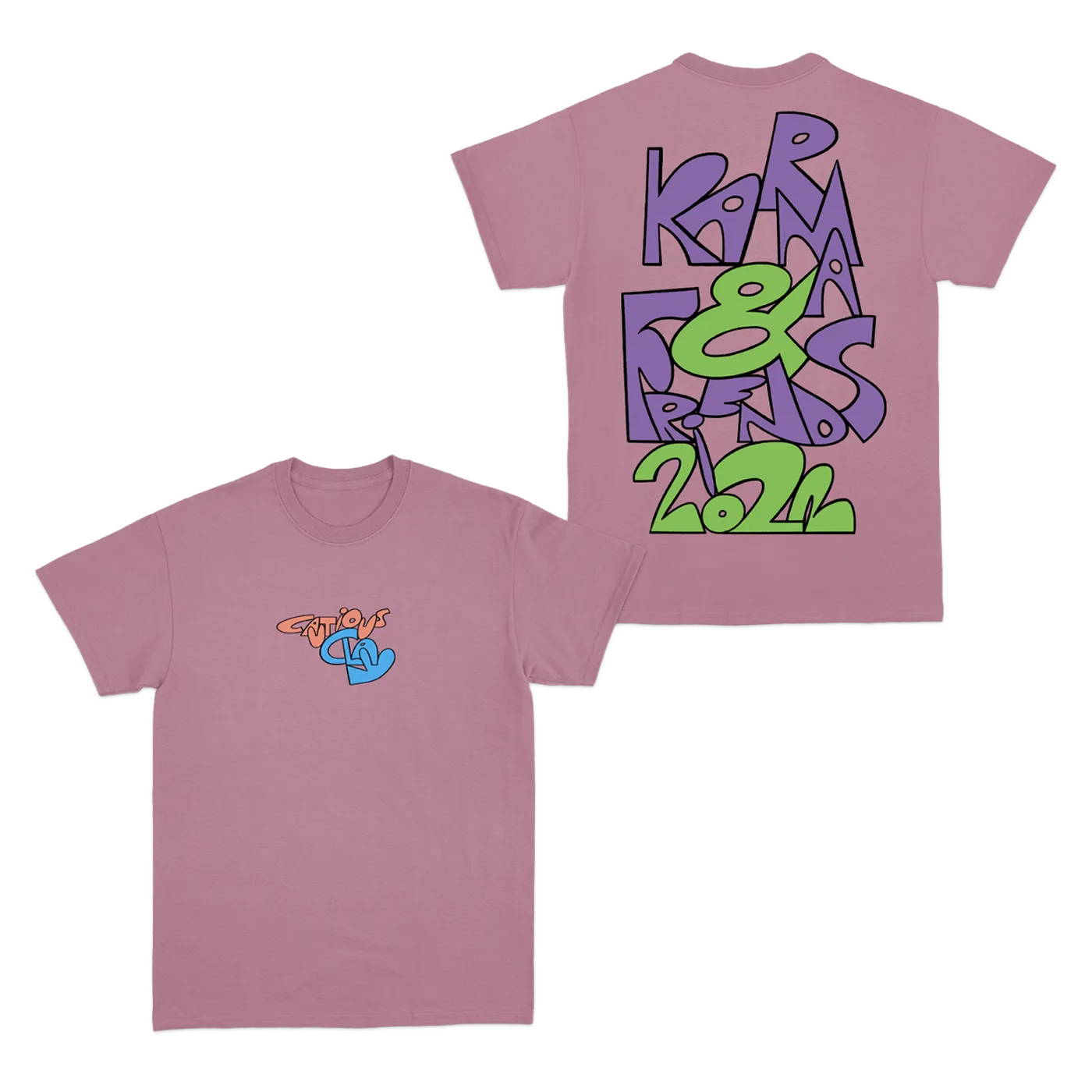Cautious Clay Graffiti T-Shirt - Mauve