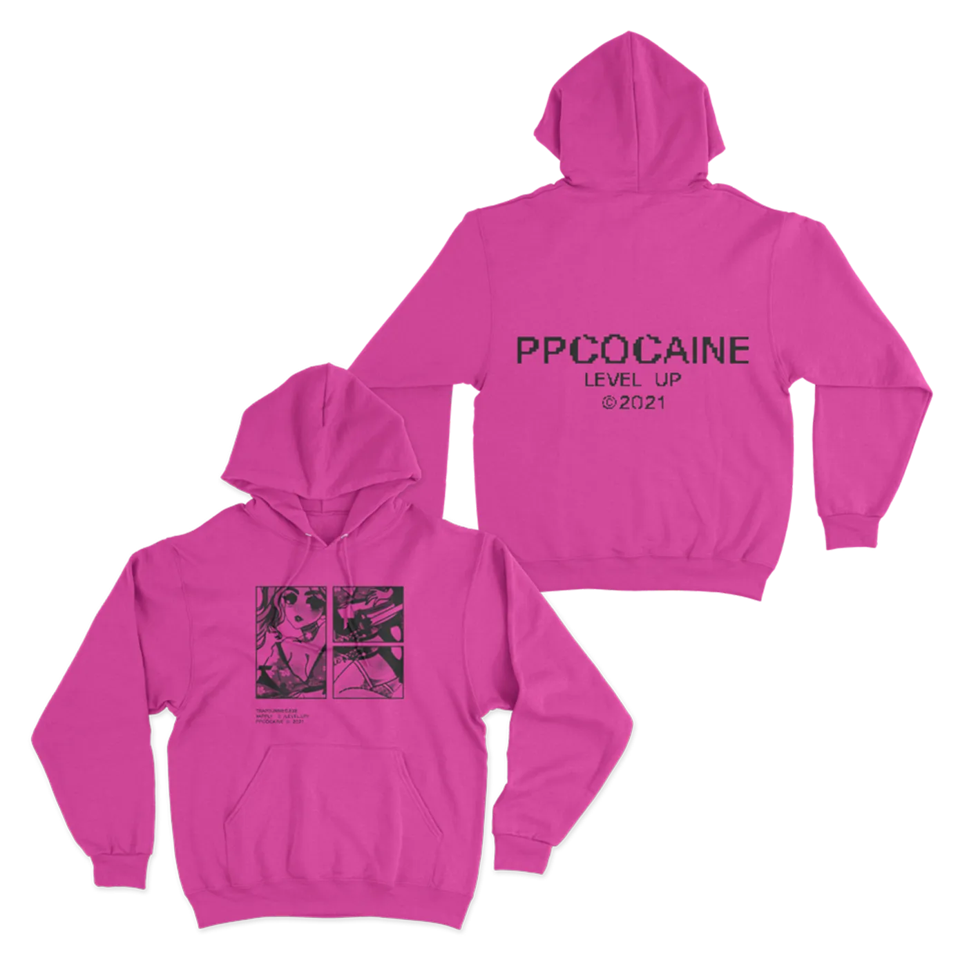 ppcocaine Level Up Pink Hoodie