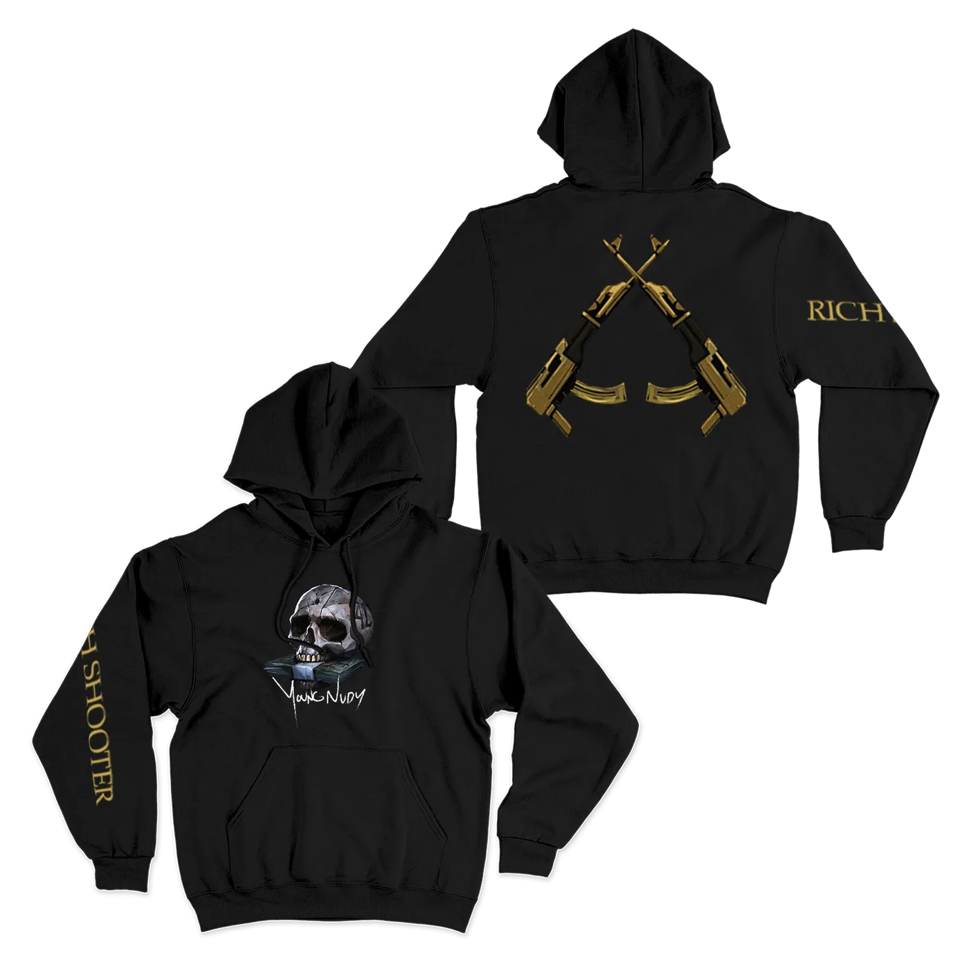 Young Nudy Rich Shooter Black Hoodie