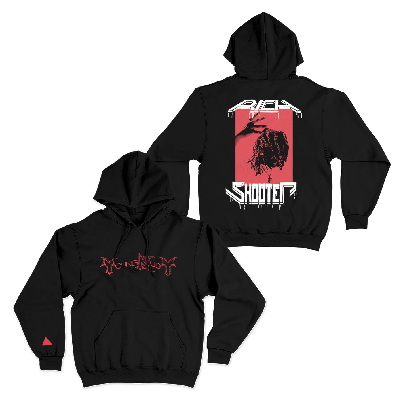 Young Nudy Rich Shooter Photo Black Hoodie