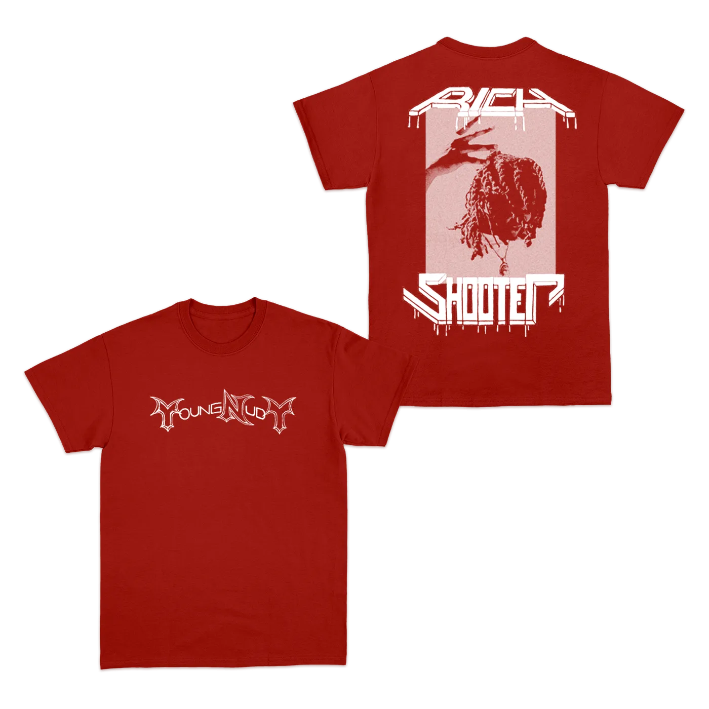 Young Nudy Rich Shooter Photo Red T-Shirt