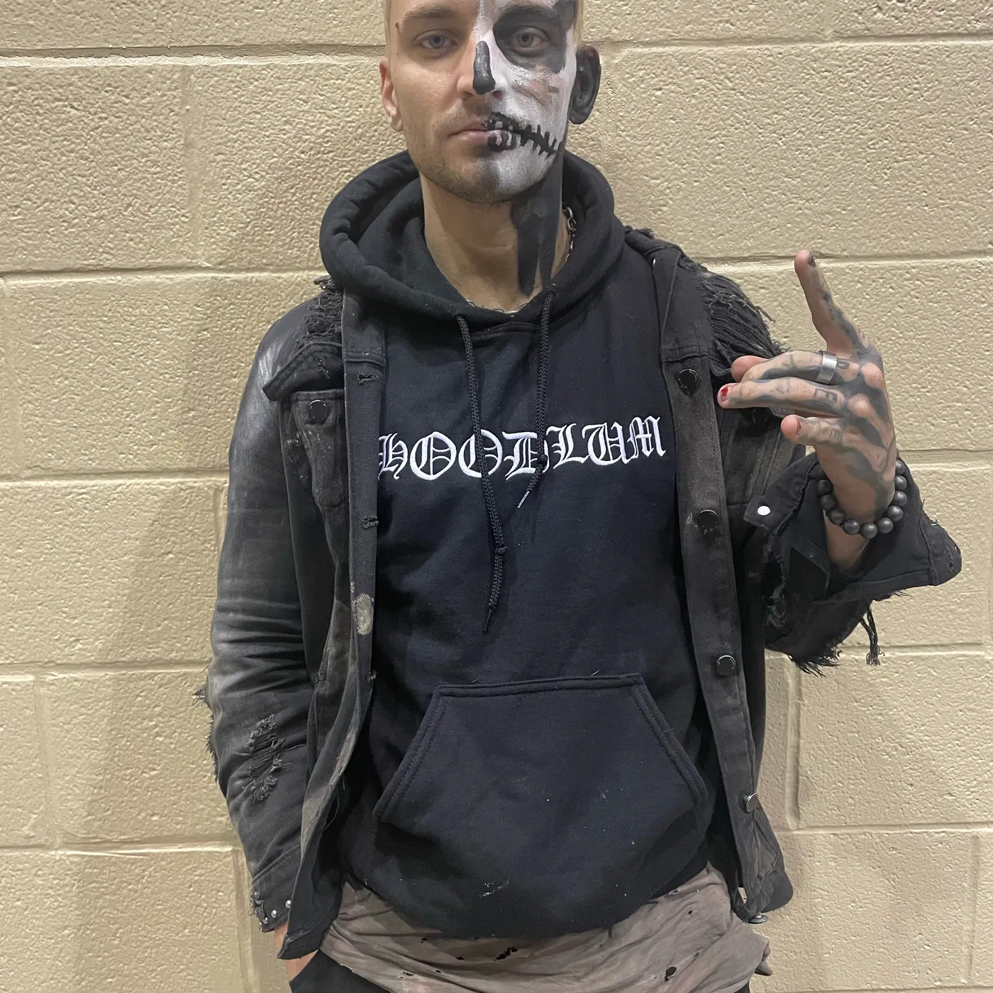 Darby Allin Logo Embroidered Black Hoodie