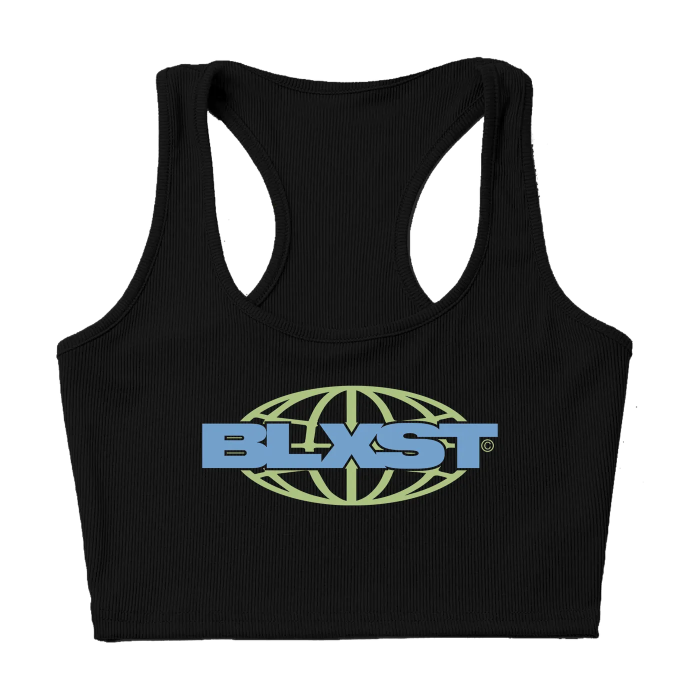 Blxst Globe Black Crop Tank Top