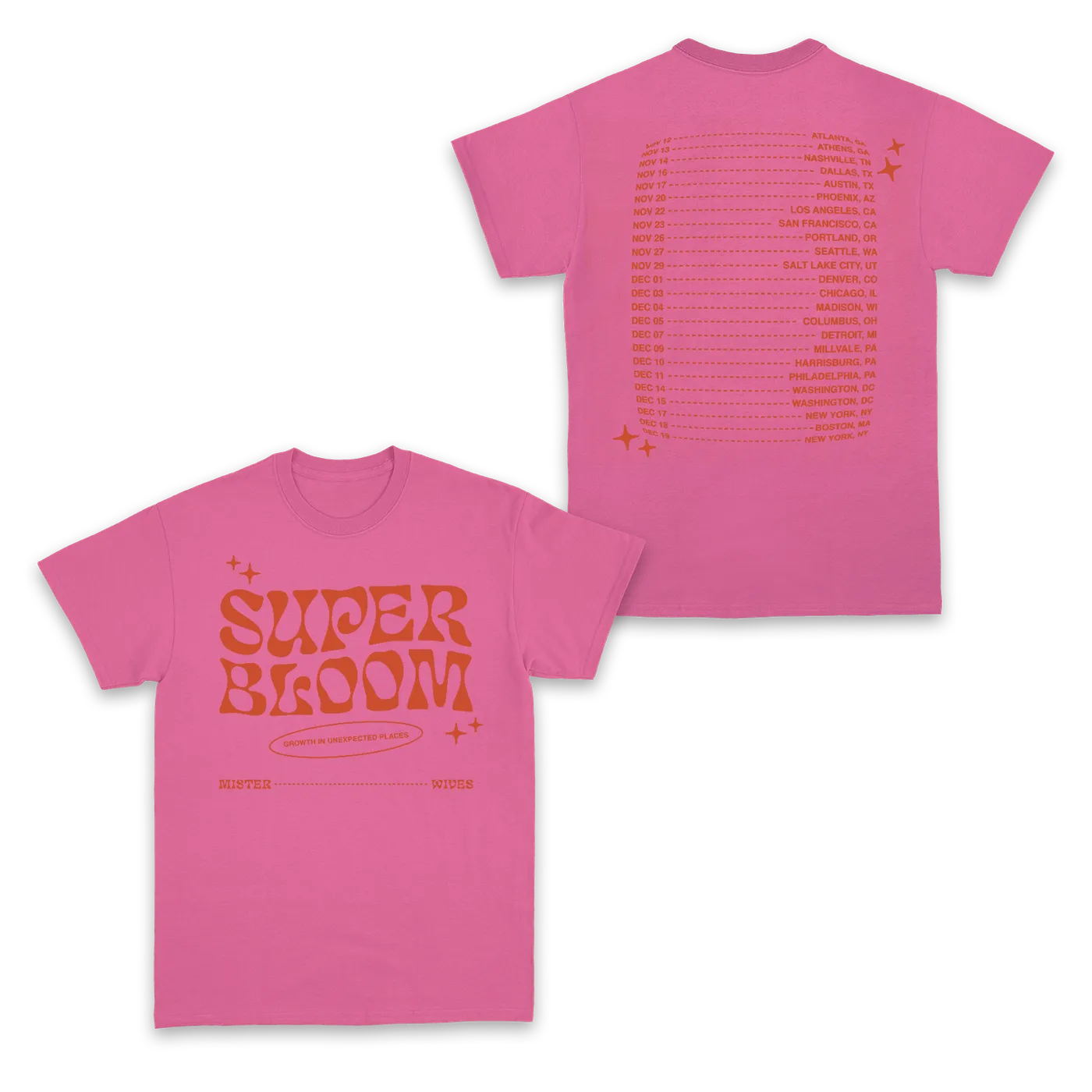 MisterWives Superbloom Pink Tour Tee