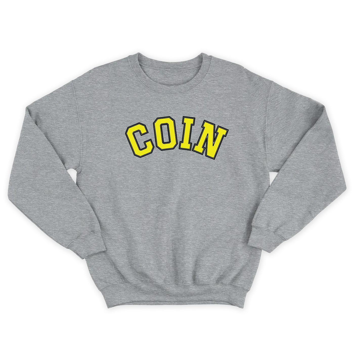 COIN Varsity Crewneck Sweatshirt - Yellow Print