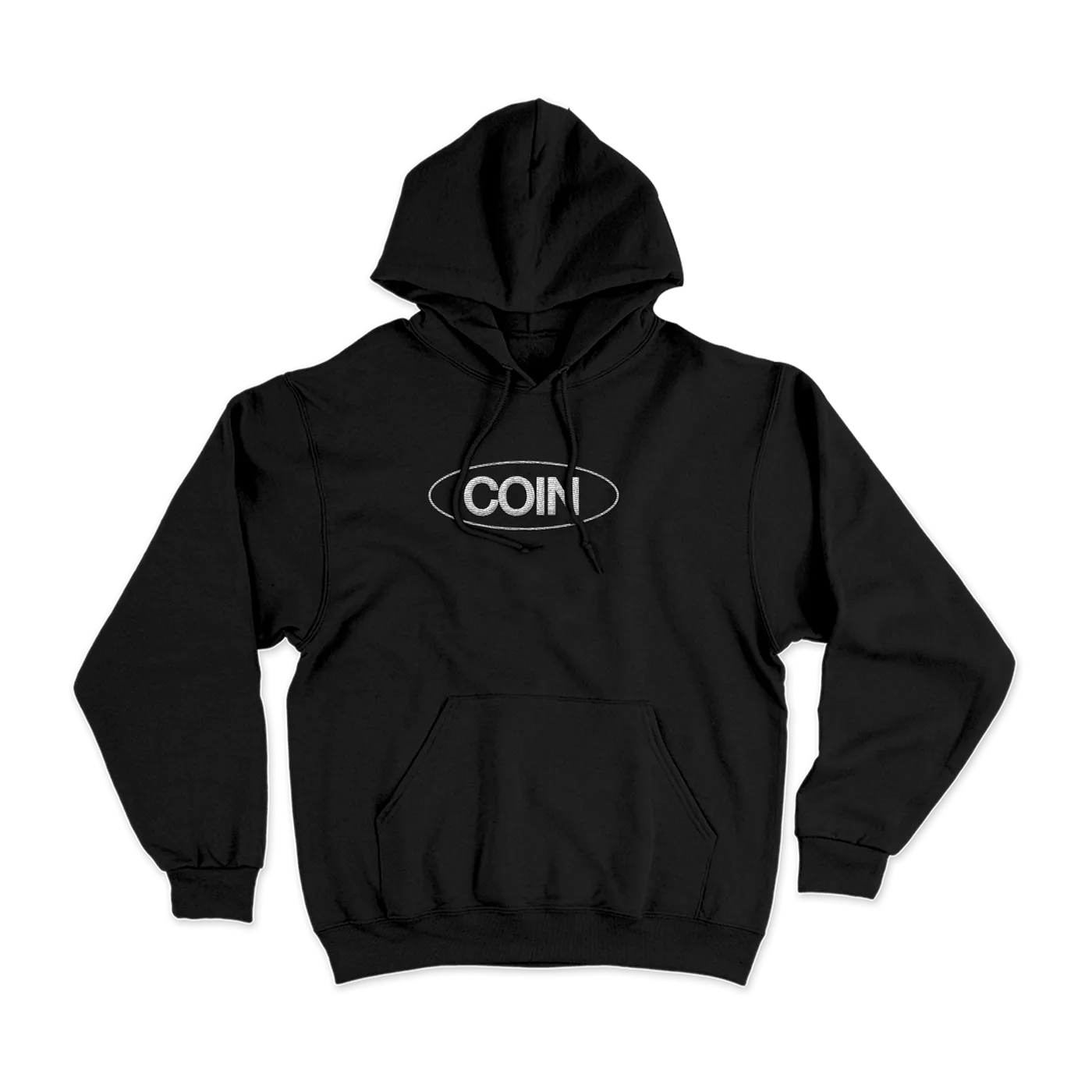 COIN Oval Logo Black Hoodie