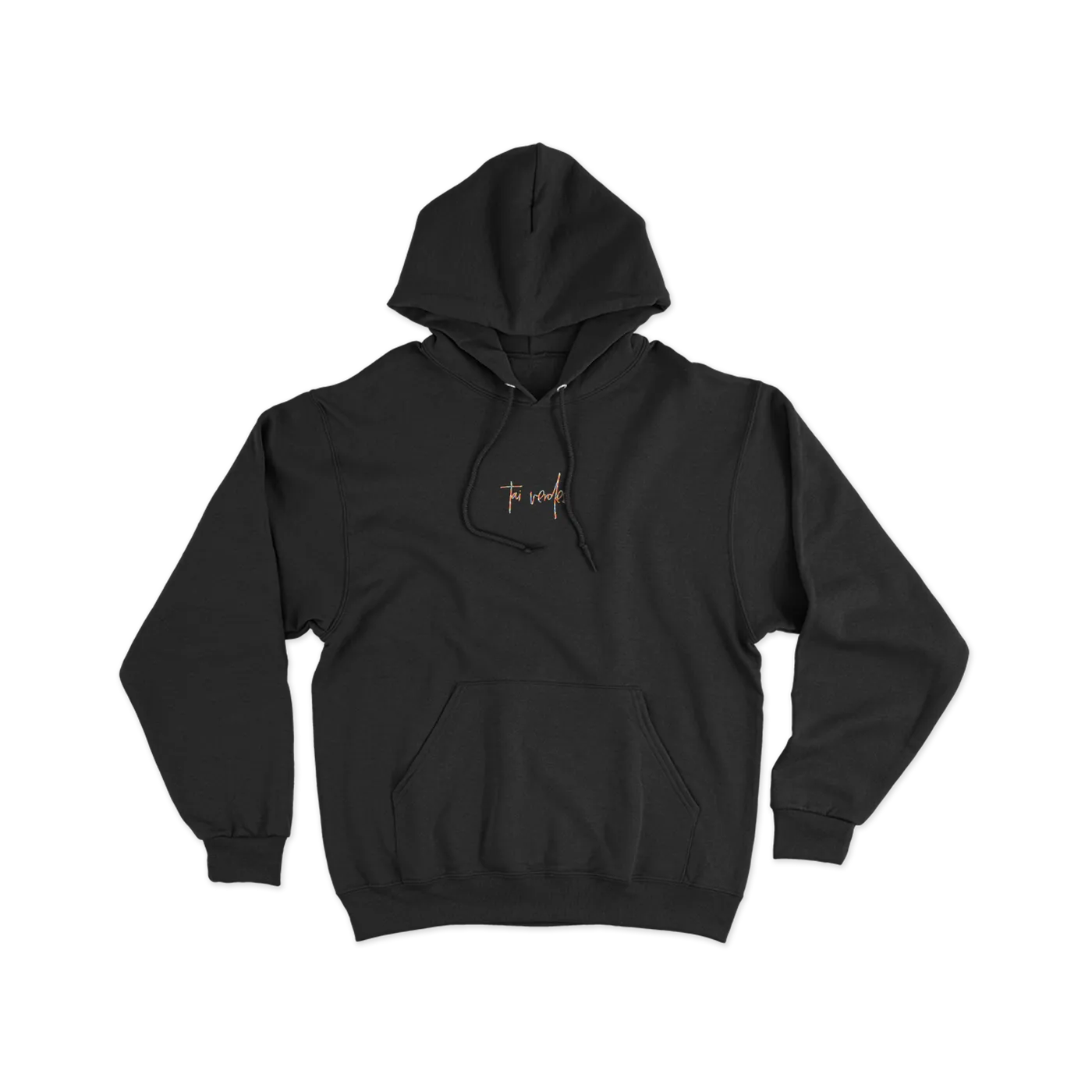 Tai Verdes Embroidered Black Script Hoodie