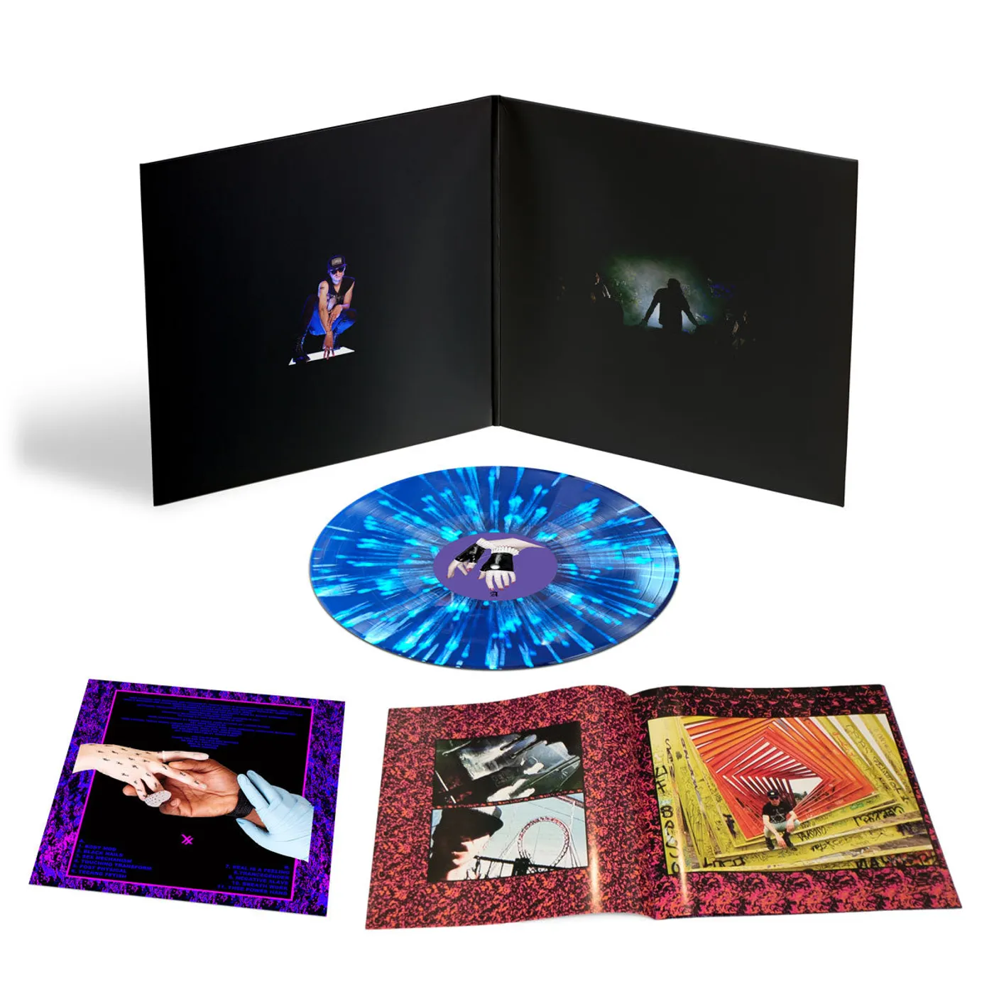 Pictureplane THEE PHYSICAL LP (Holographic 10 Year Anniversary Blue/White Splatter) (Vinyl)