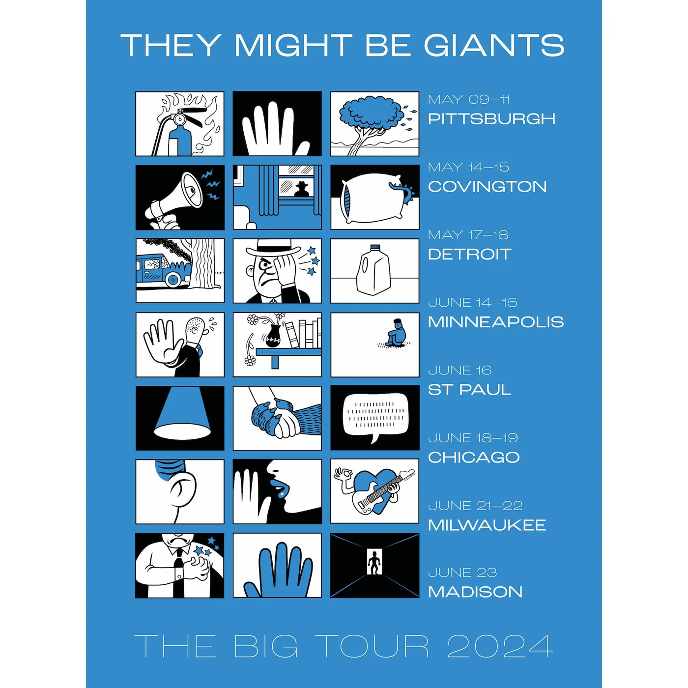 They Might Be Giants 2024 Tour Poster