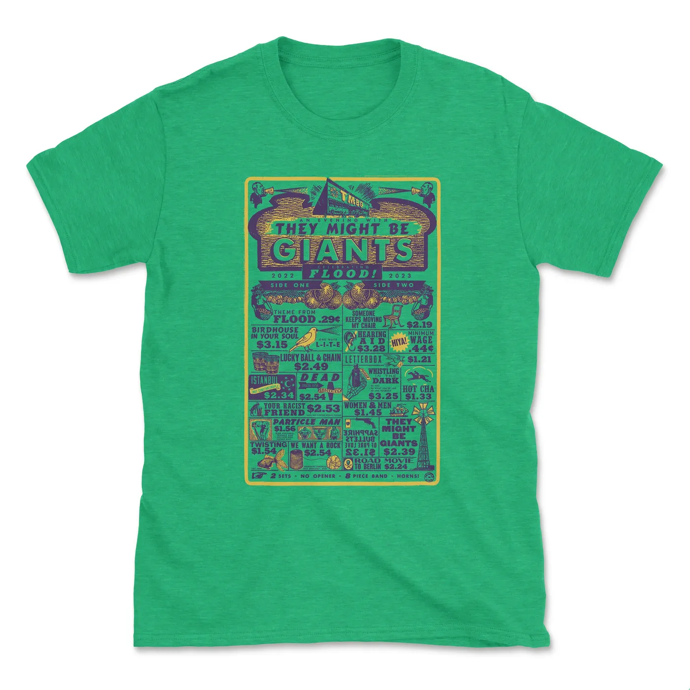 They Might Be Giants Flyer on Green (Unisex)