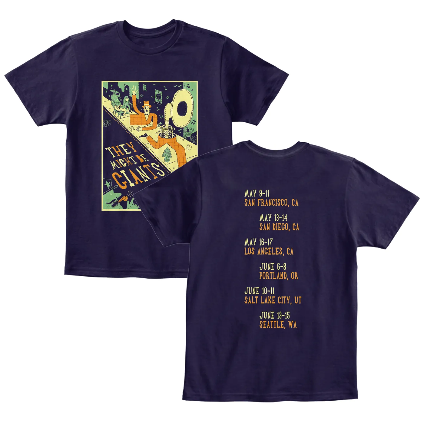 They Might Be Giants 2025 West Coast Tour Shirts (Unisex)
